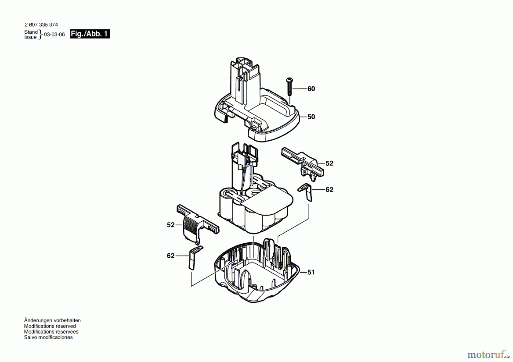  Bosch Akku Werkzeug Akku-Paket ---- Seite 1