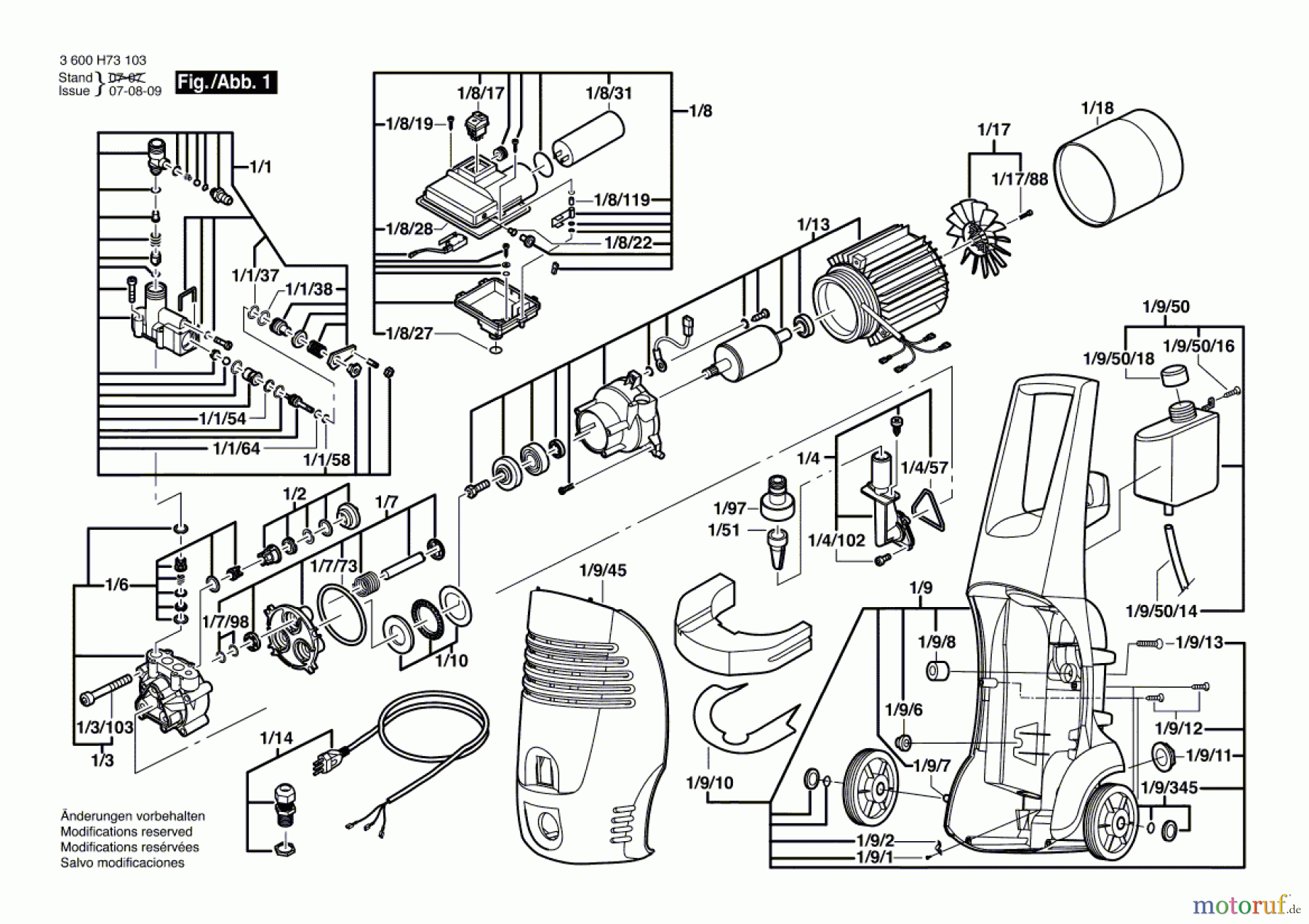  Bosch Wassertechnik Hochdruckreiniger AQUATAK 1250 Seite 1