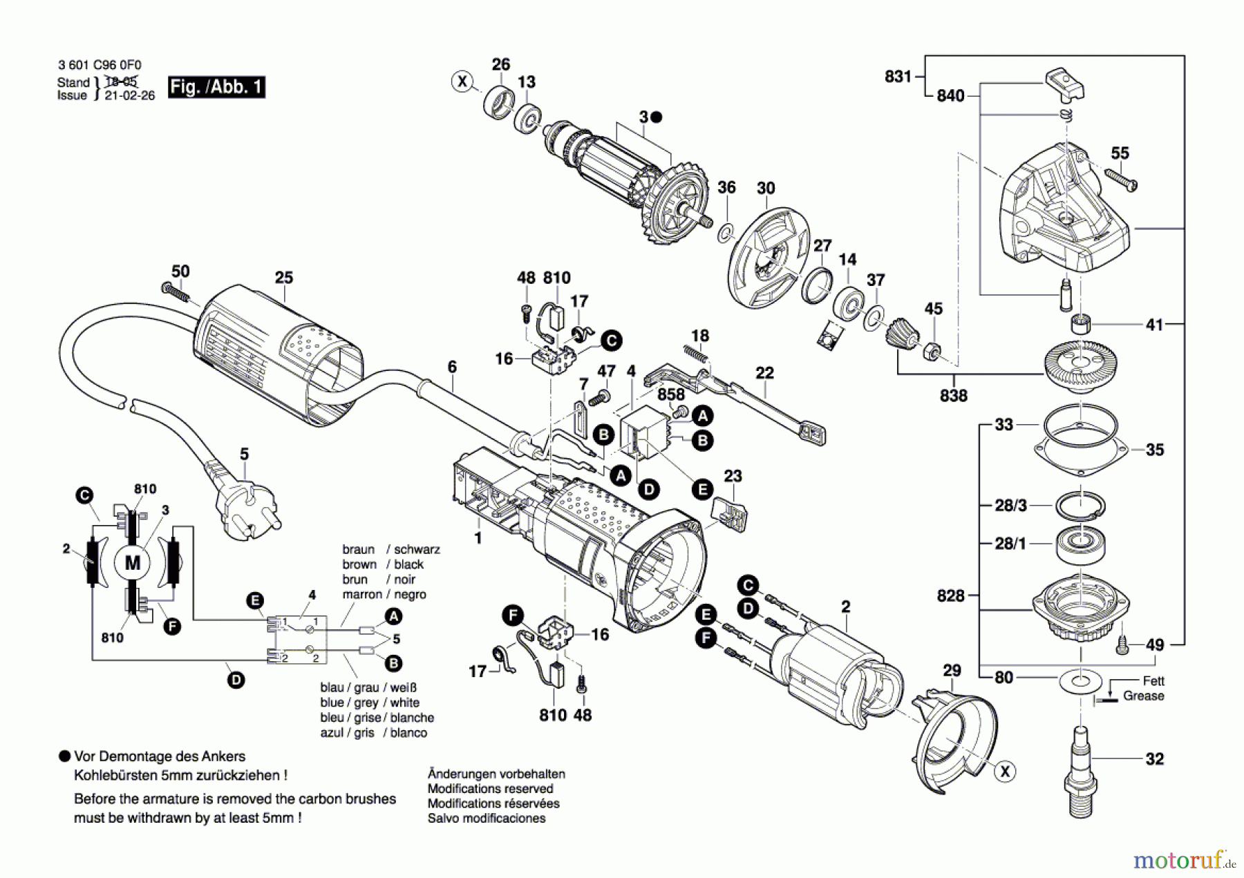  Bosch Werkzeug Winkelschleifer GWS 900-100 Seite 1