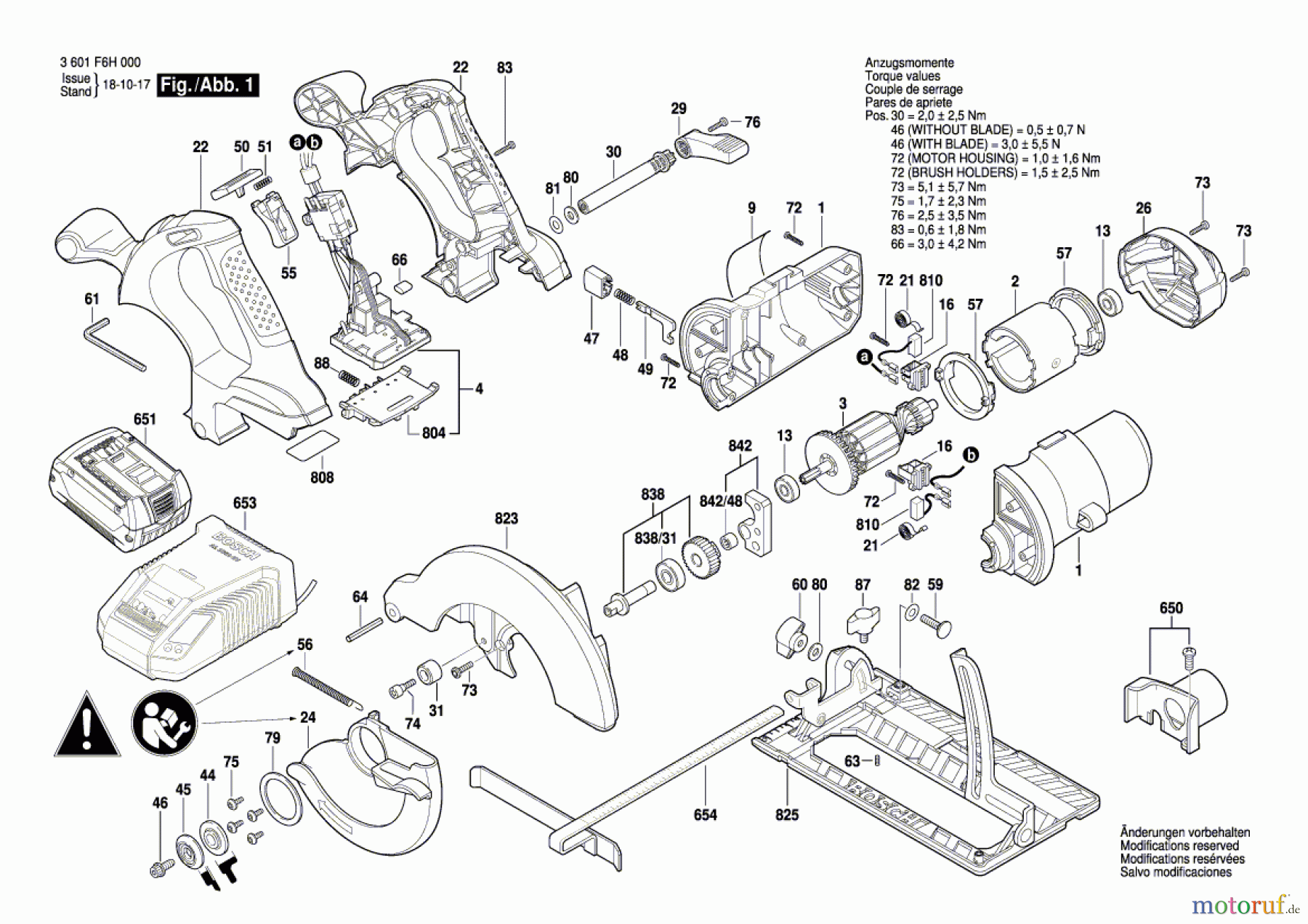  Bosch Akku Werkzeug Akku-Kreissäge GKS 18 V-LI Seite 1