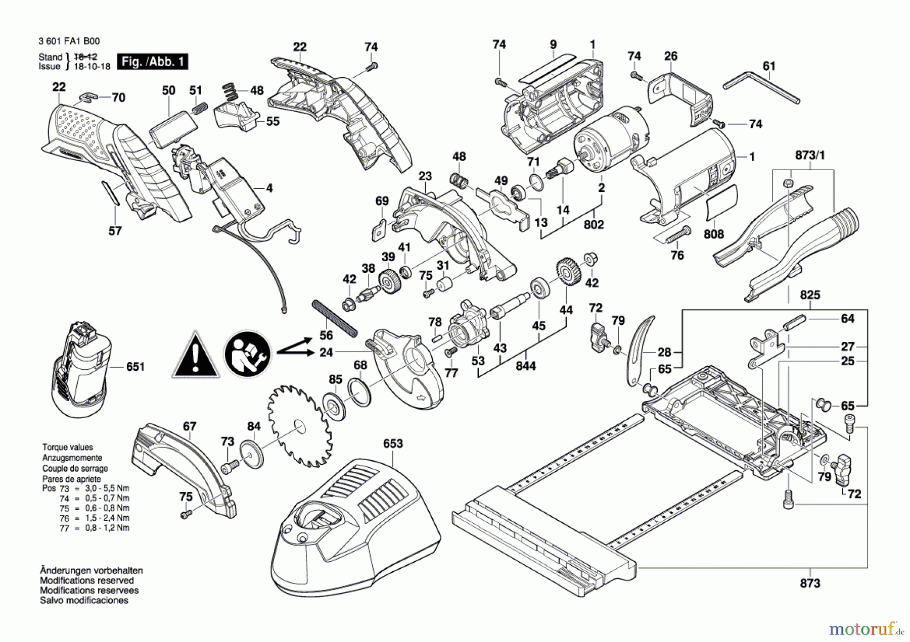  Bosch Akku Werkzeug Akku-Kreissäge A-HKS 12 V Seite 1