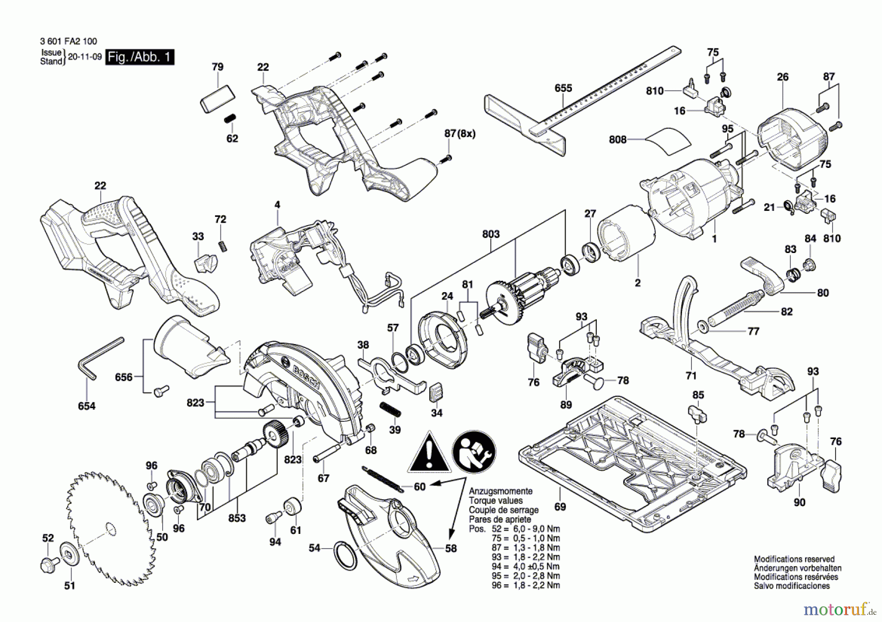  Bosch Akku Werkzeug Akku-Kreissäge GKS 18V-57 G Seite 1