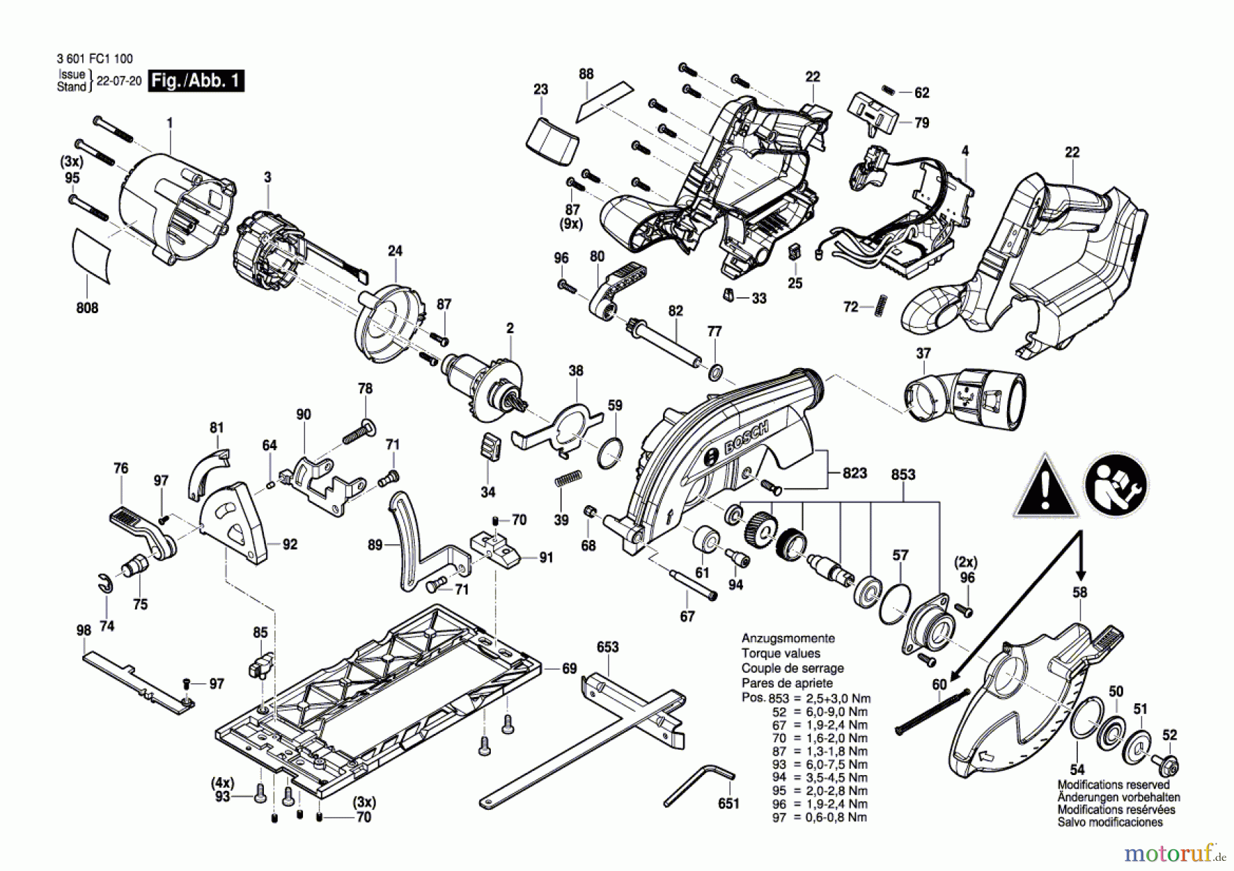  Bosch Akku Werkzeug Akku-Kreissäge GKS 18V-57-2 L Seite 1