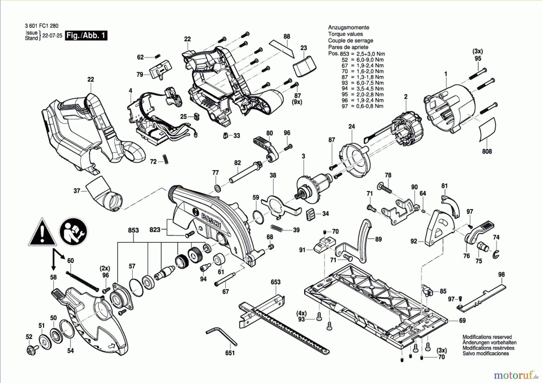  Bosch Akku Werkzeug Akku-Kreissäge GKS 18V-57-2 Seite 1