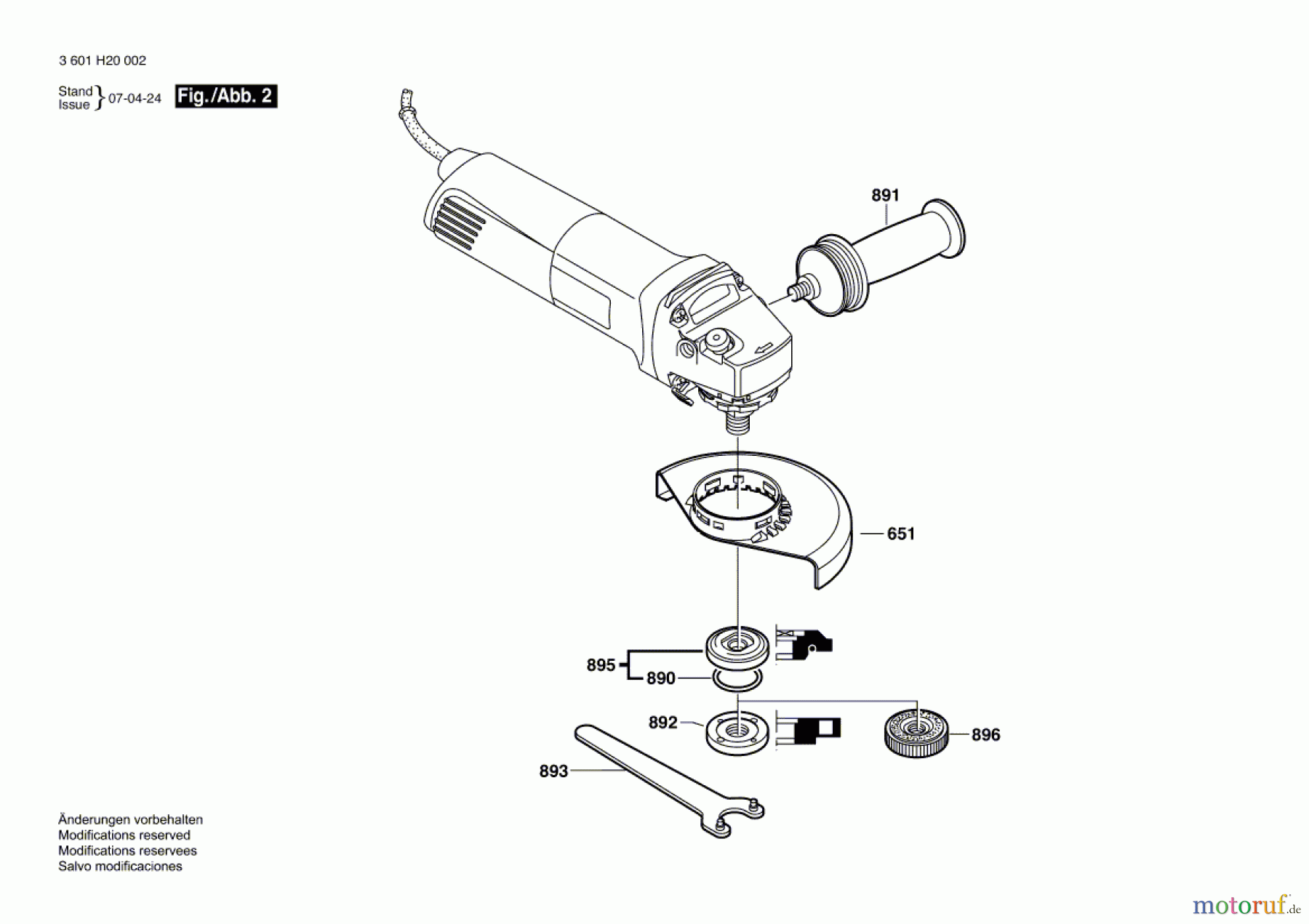  Bosch Werkzeug Winkelschleifer BAG 115-1 Seite 2