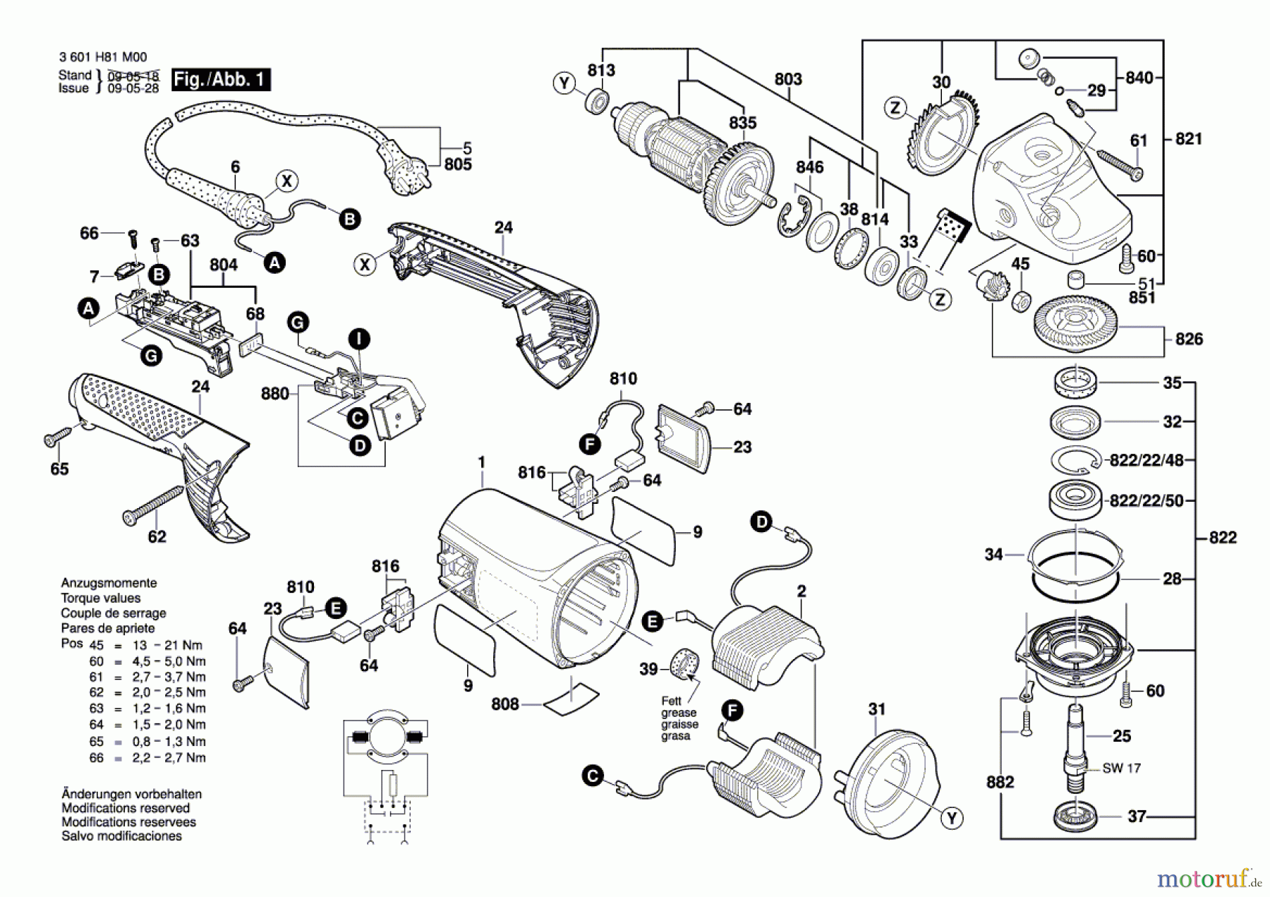  Bosch Werkzeug Winkelschleifer GWS 22-180 JH Seite 1