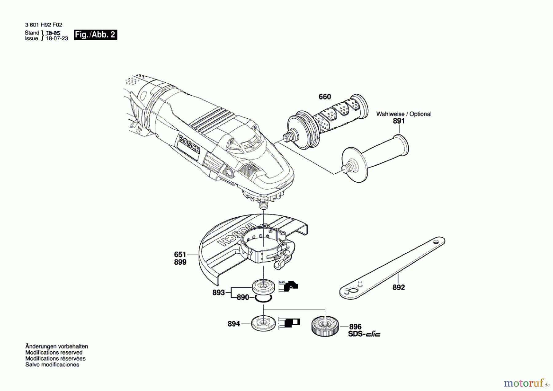  Bosch Werkzeug Winkelschleifer GWS 24-230 LVI Seite 2