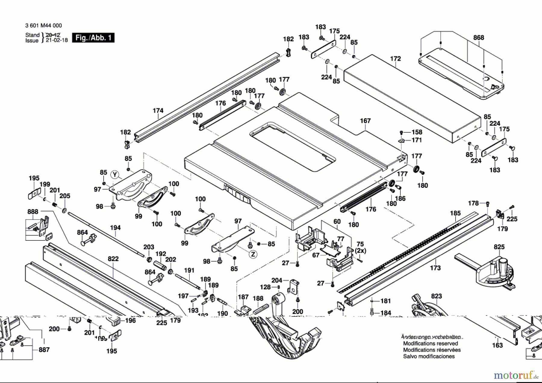  Bosch Werkzeug Tischkreissäge GTS 18V-216 Seite 1