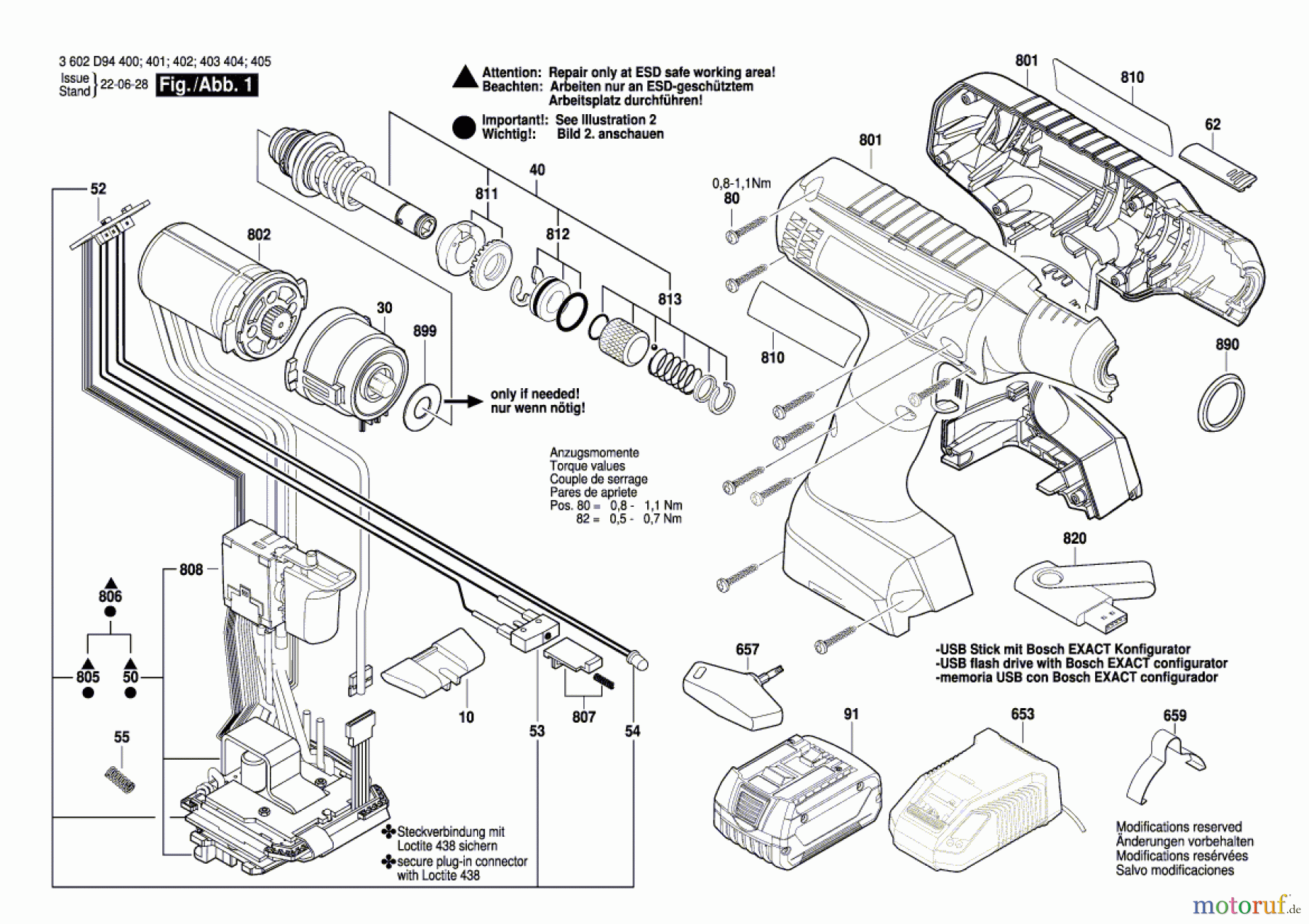  Bosch Akku Werkzeug Iw-Akku-Schrauber EXACT ION 12-450 Seite 1