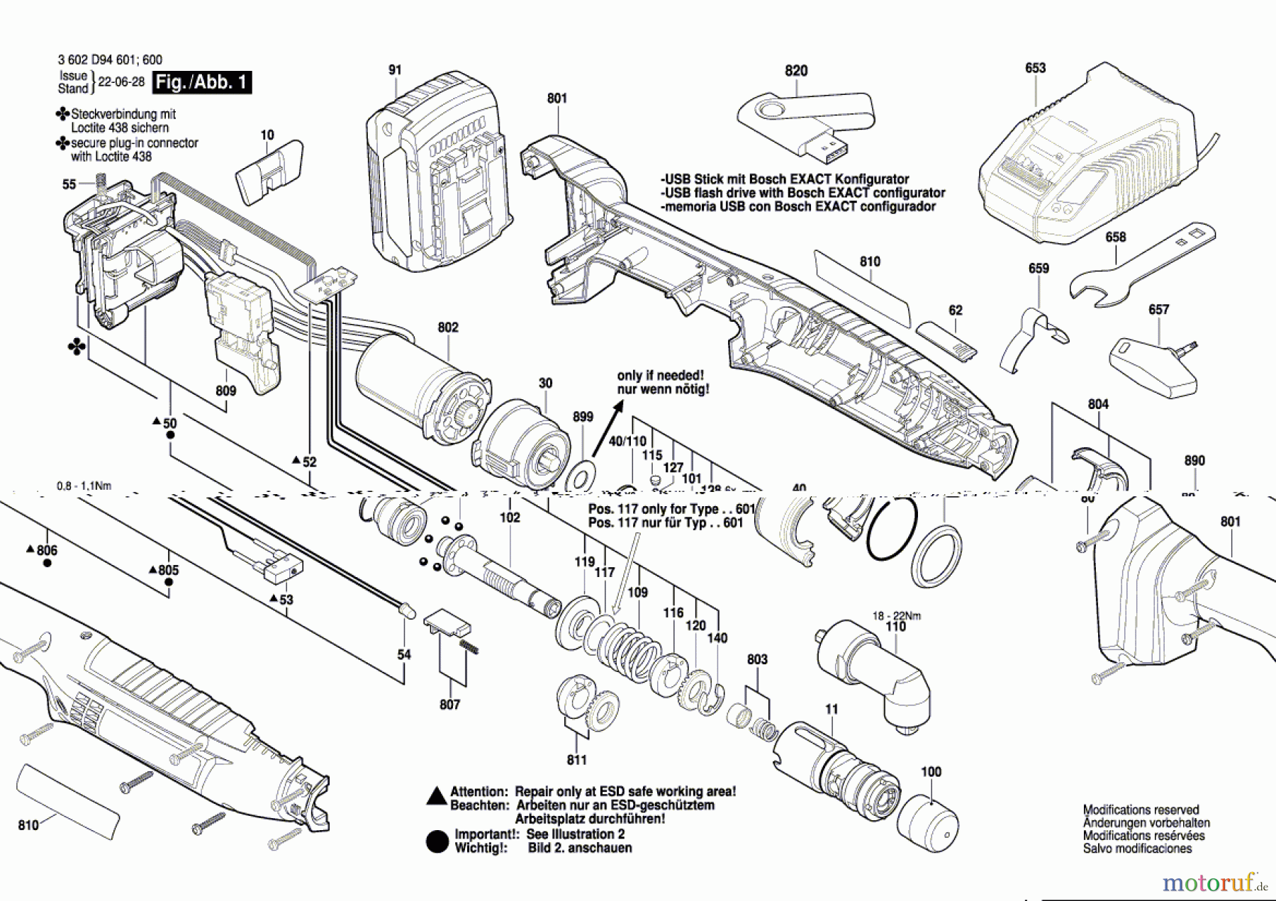 Bosch Akku Werkzeug Iw-Akku-Schrauber ANGLE EXACT ION 8-1100 Seite 1
