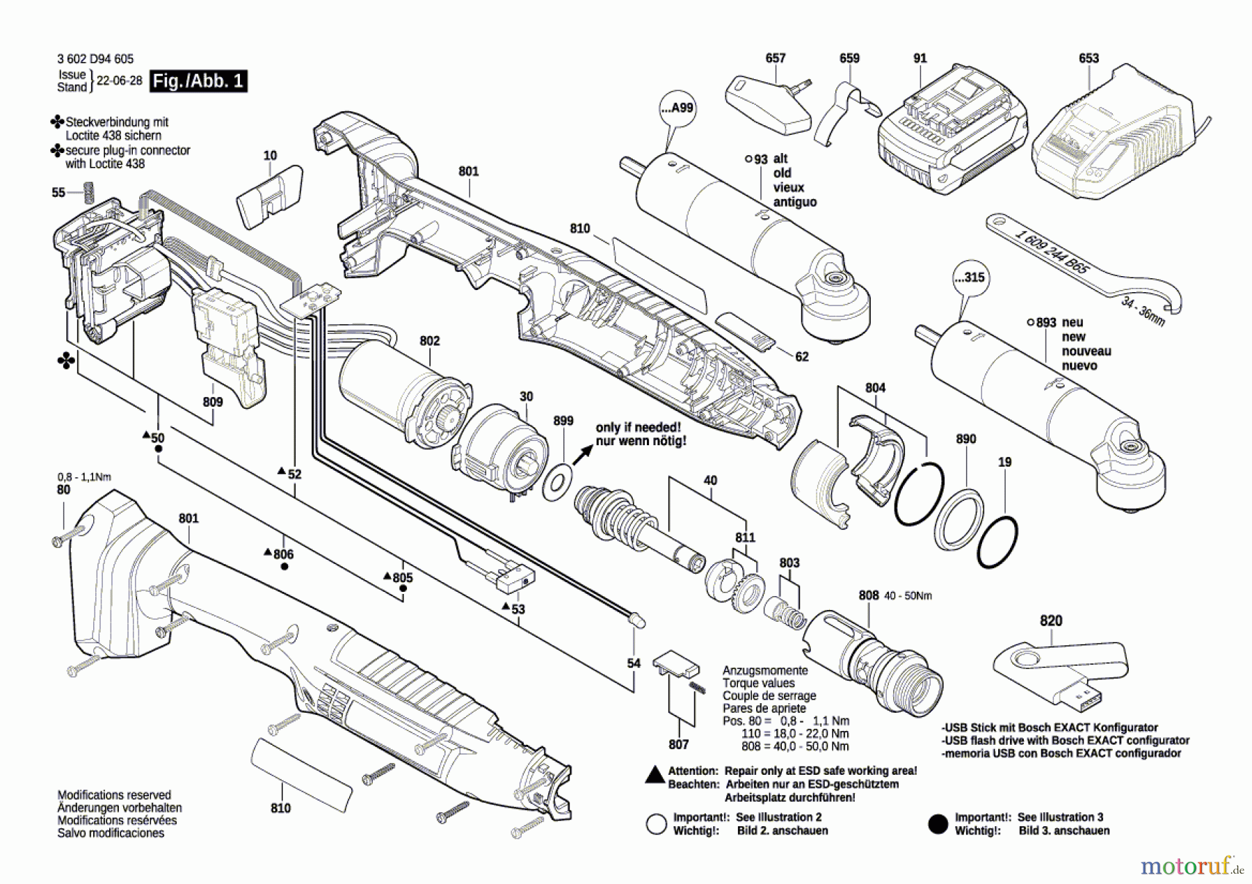  Bosch Akku Werkzeug Iw-Akku-Schrauber ANGLE EXACT ION 60-120 Seite 1