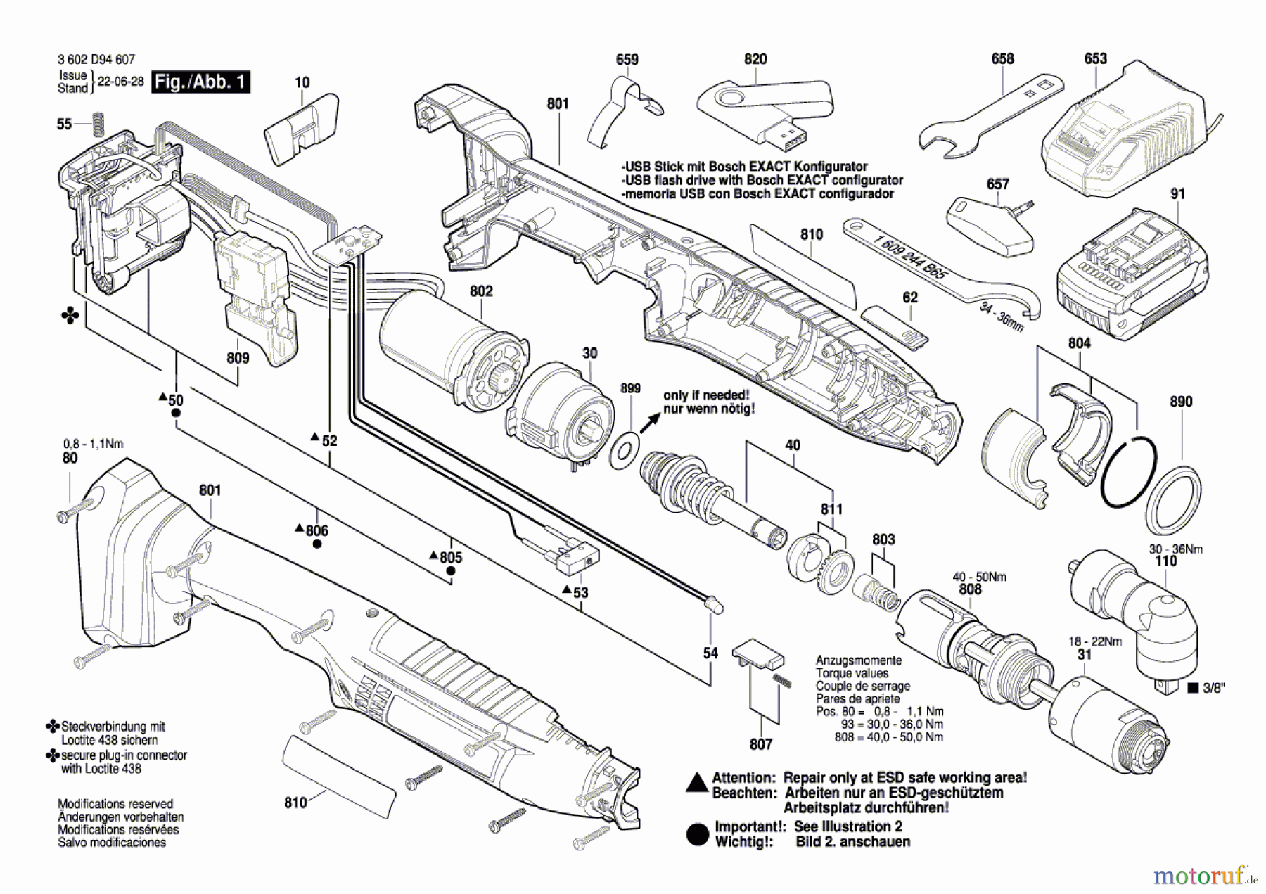  Bosch Akku Werkzeug Iw-Akku-Schrauber ANGLE EXACT ION 30-290 Seite 1