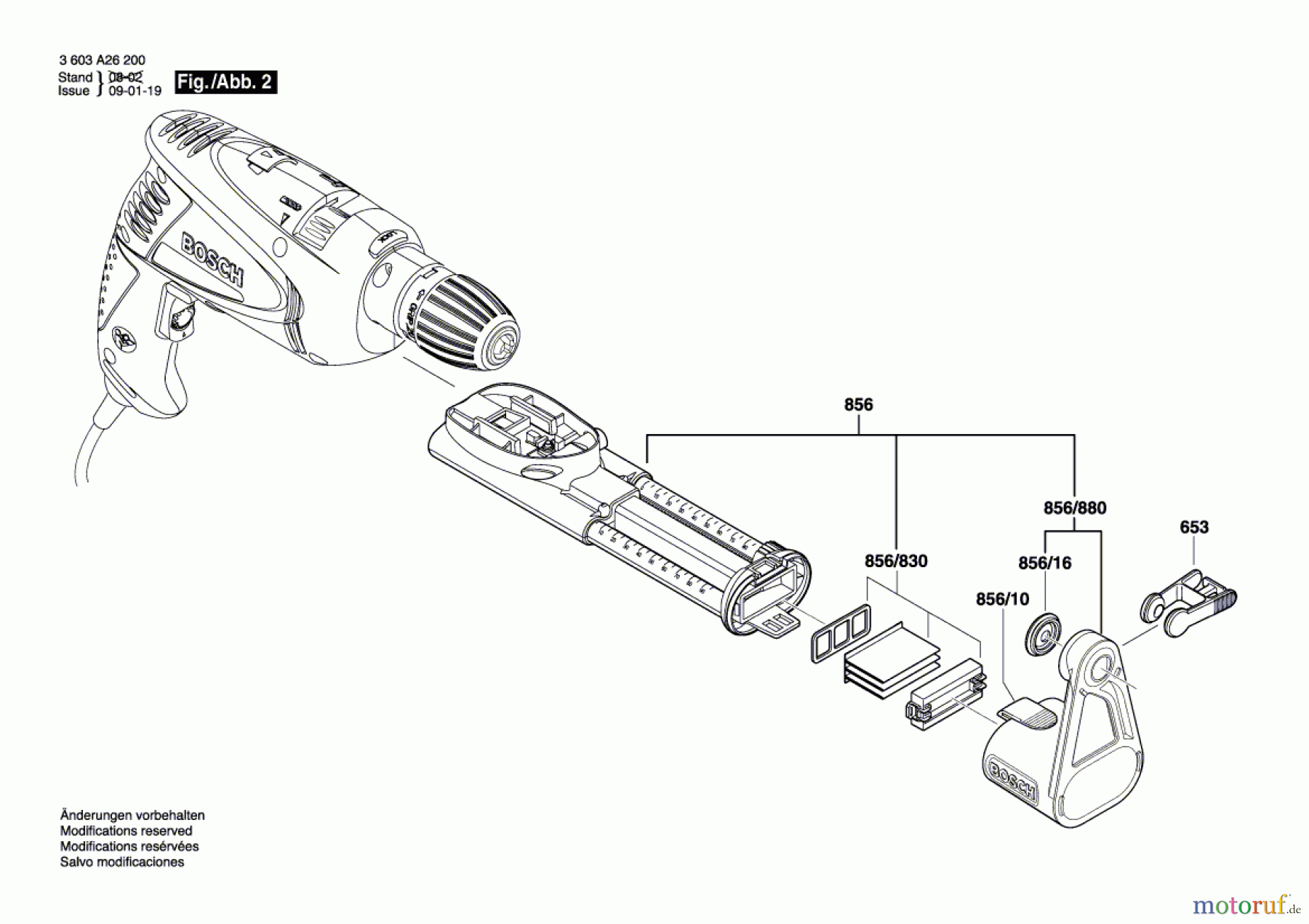  Bosch Werkzeug Schlagbohrmaschine PSB 600 RE Seite 2