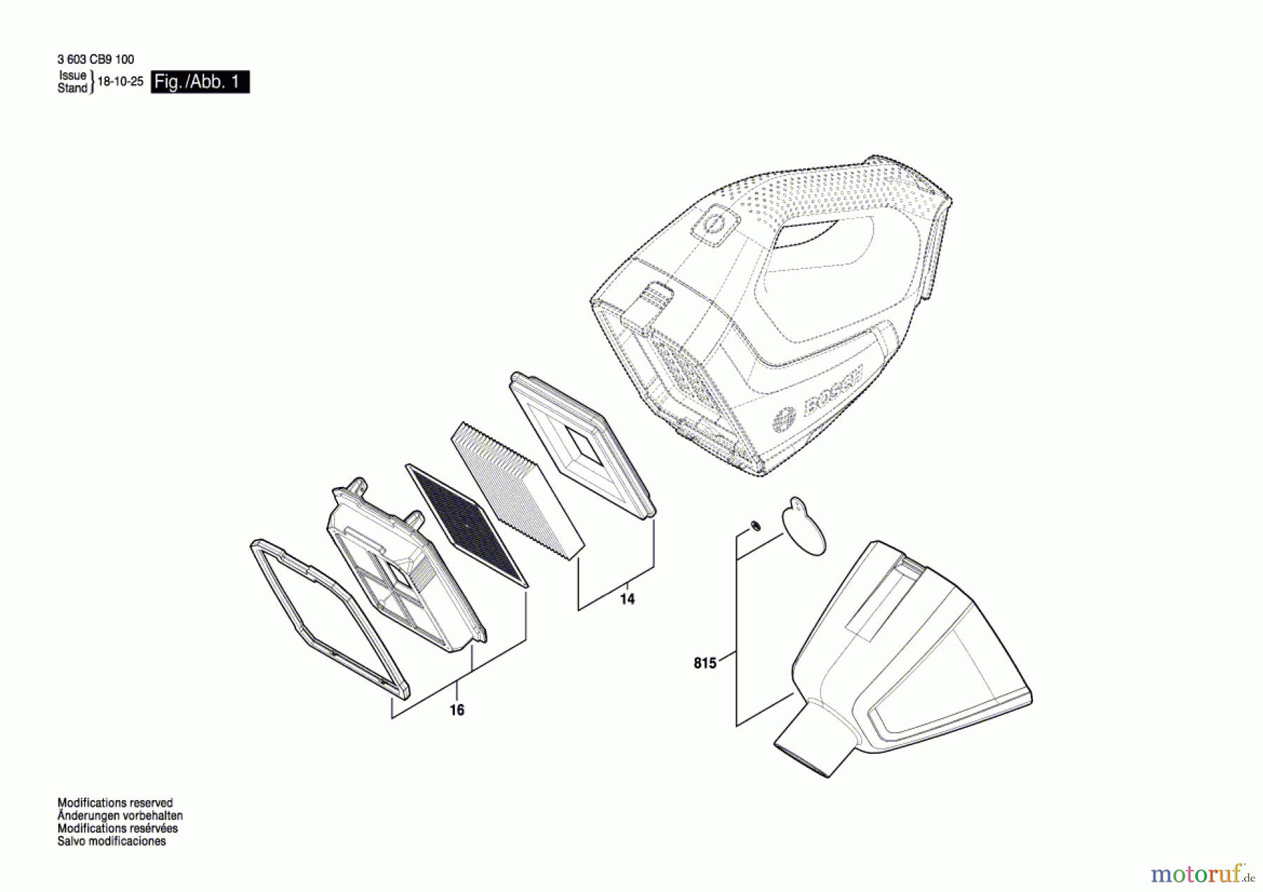 Bosch Akku Werkzeug Akku-Sauger UniversalVac18 Seite 1