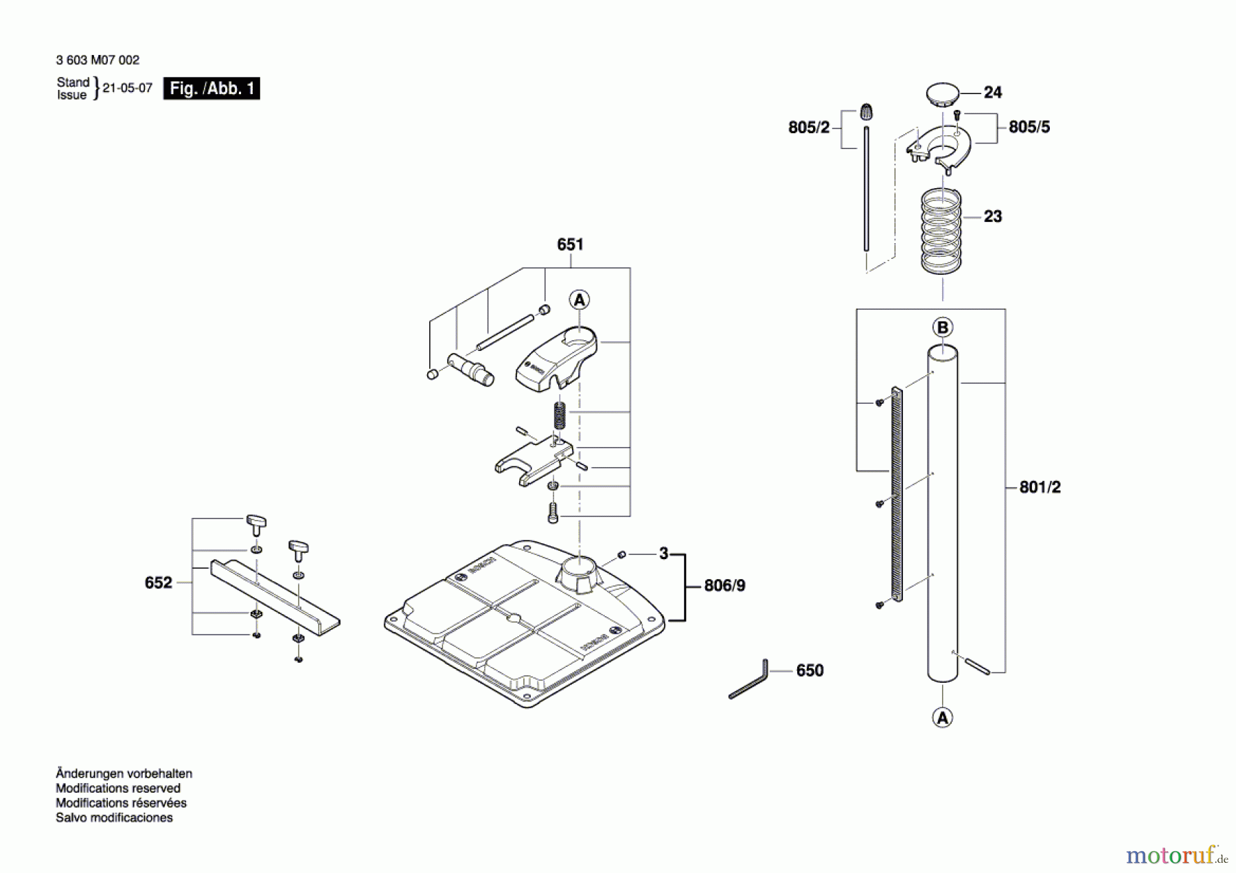  Bosch Werkzeug Tischbohrmaschine PBD 40 Seite 1