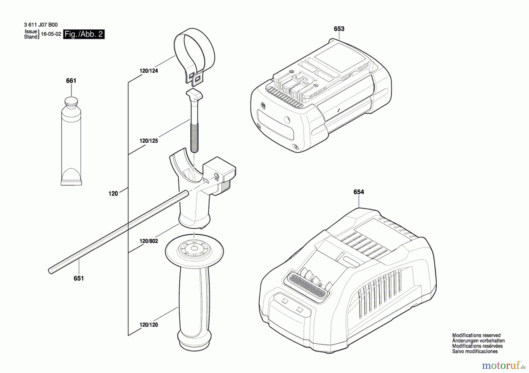  Bosch Akku Werkzeug Akku-Bohrhammer BACHD-1 36 V Seite 2