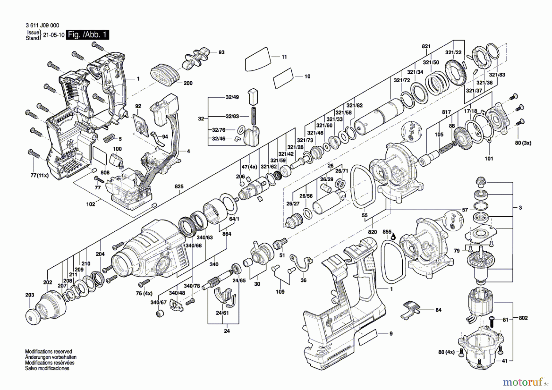  Bosch Akku Werkzeug Akku-Bohrhammer GBH 18V-26 Seite 1