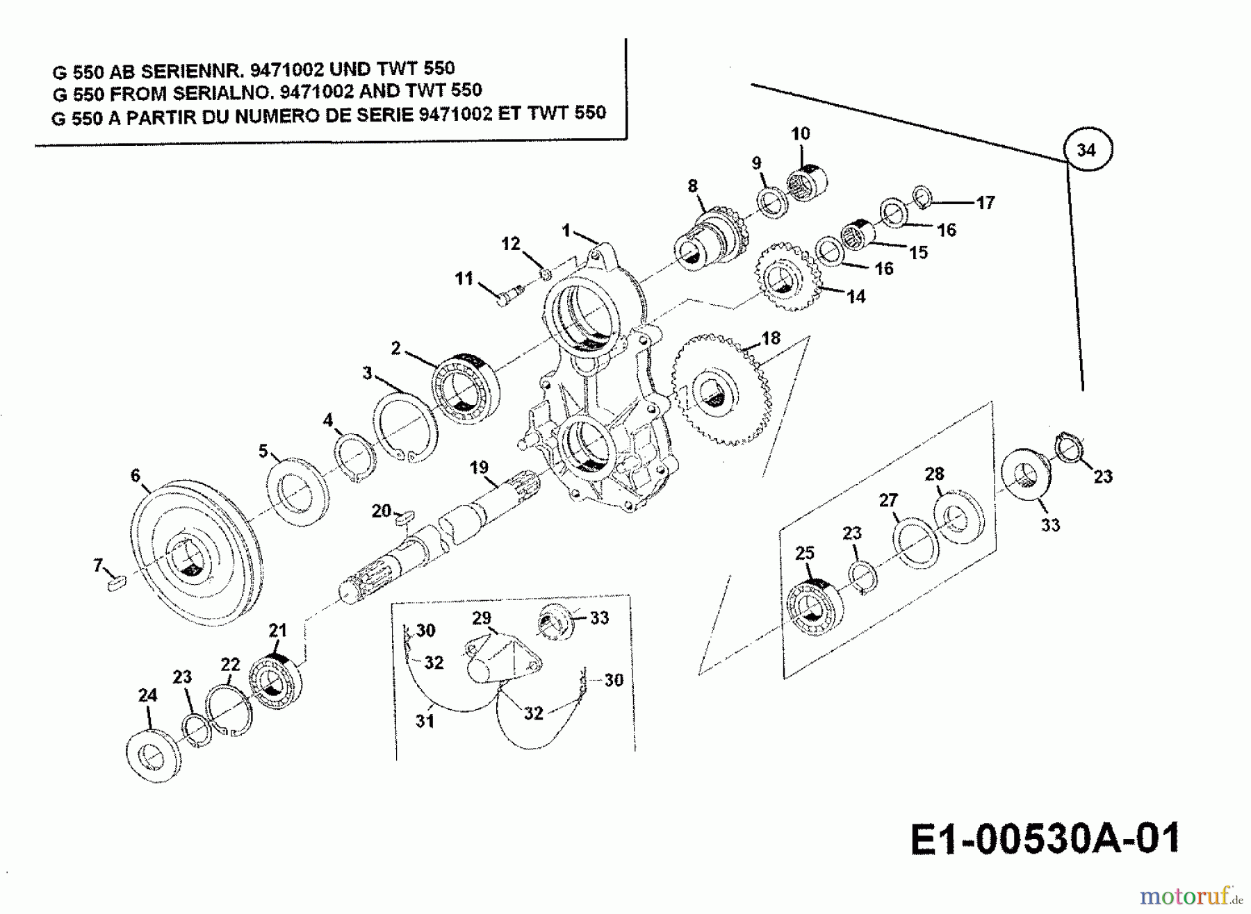  Cub Cadet Multi purpose two wheel tractor TWT 550 00026.07  (1997) Power take off