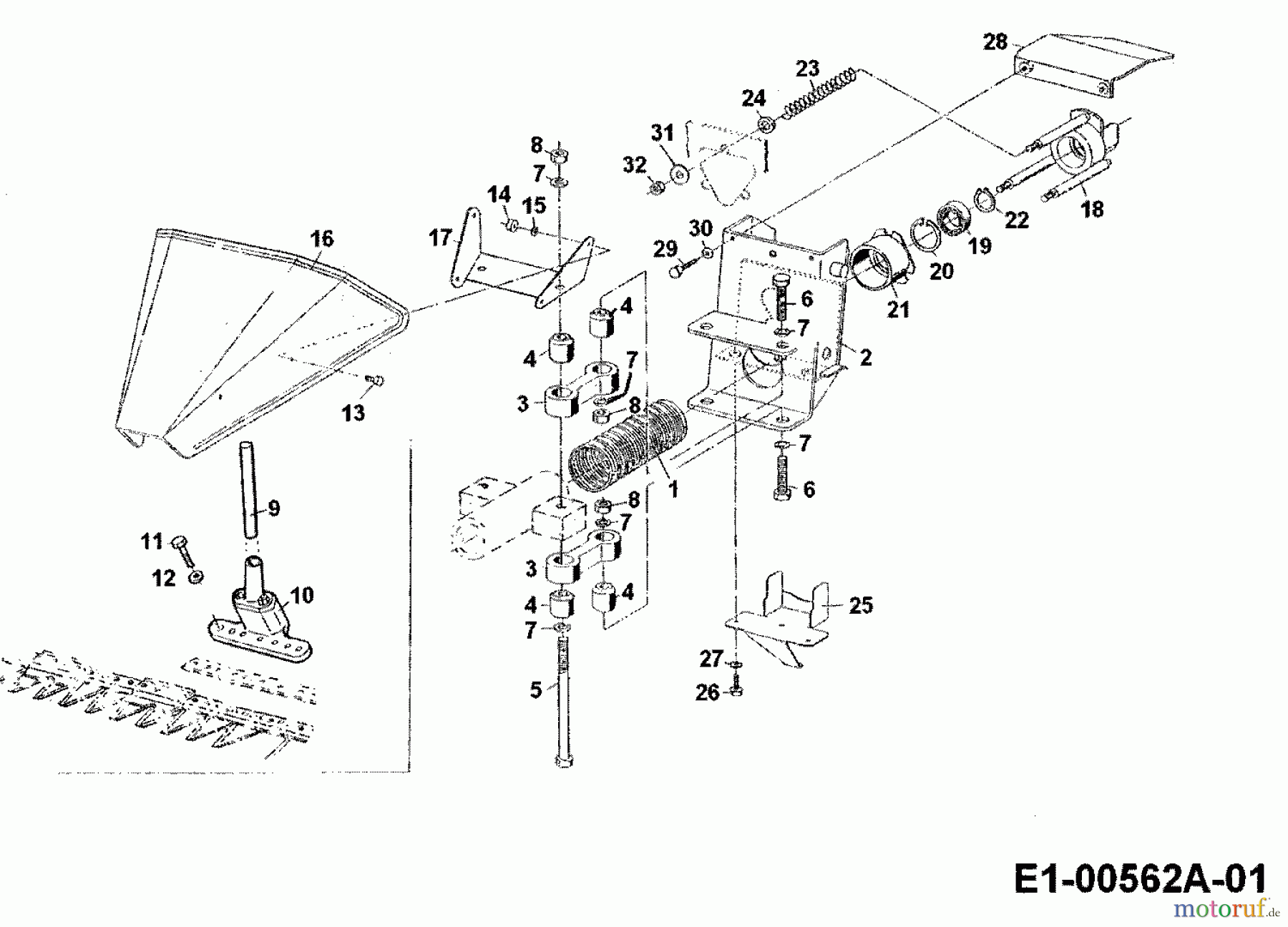  MTD Accessories Accessories multi purpose two wheel tractor Central mower drive MA 650 P for 550-750 00705.03  (1995) Basic machine