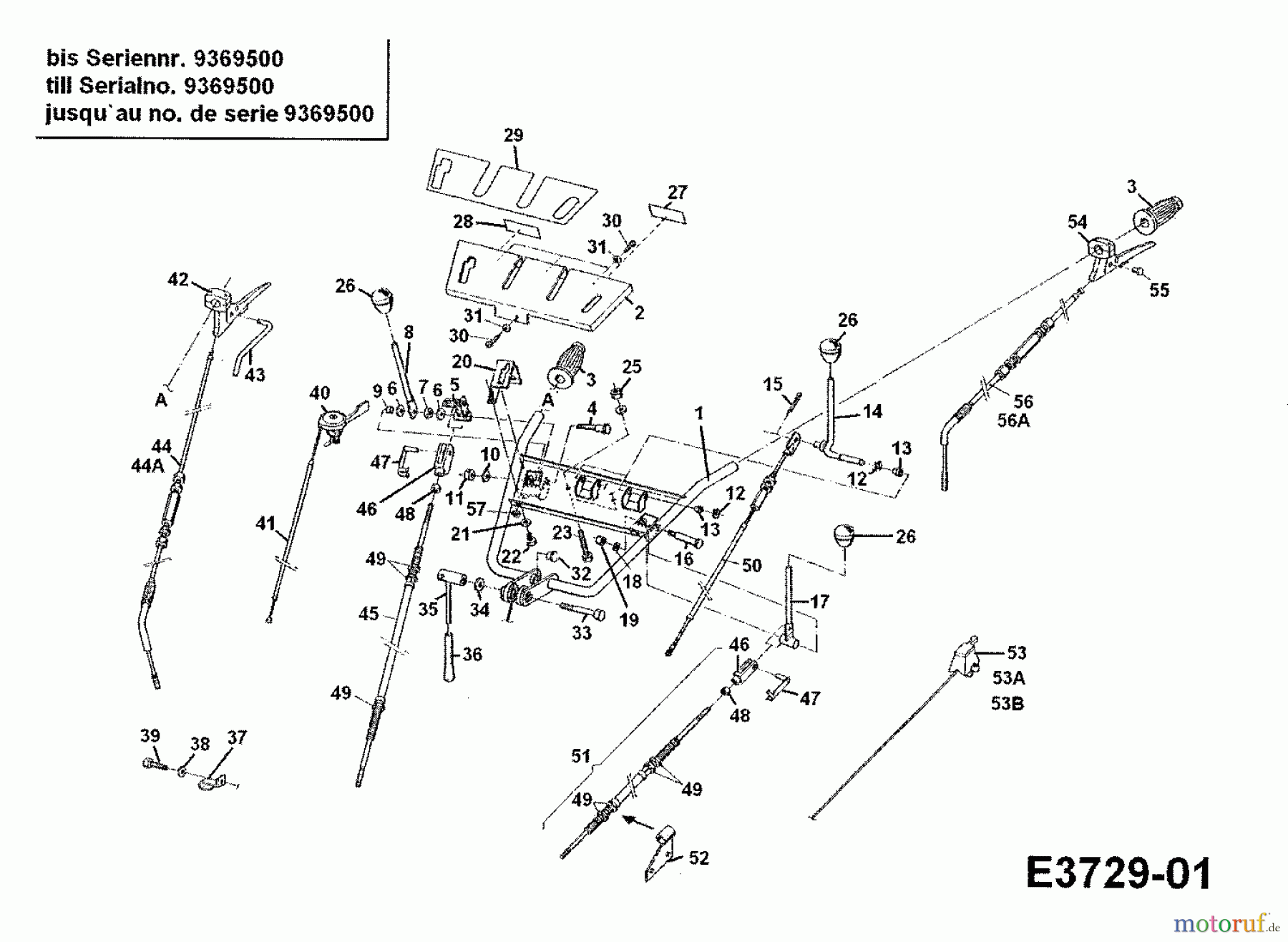 Gutbrod Multi purpose two wheel tractor G 650 56A-650-604 (1998) Upper handle