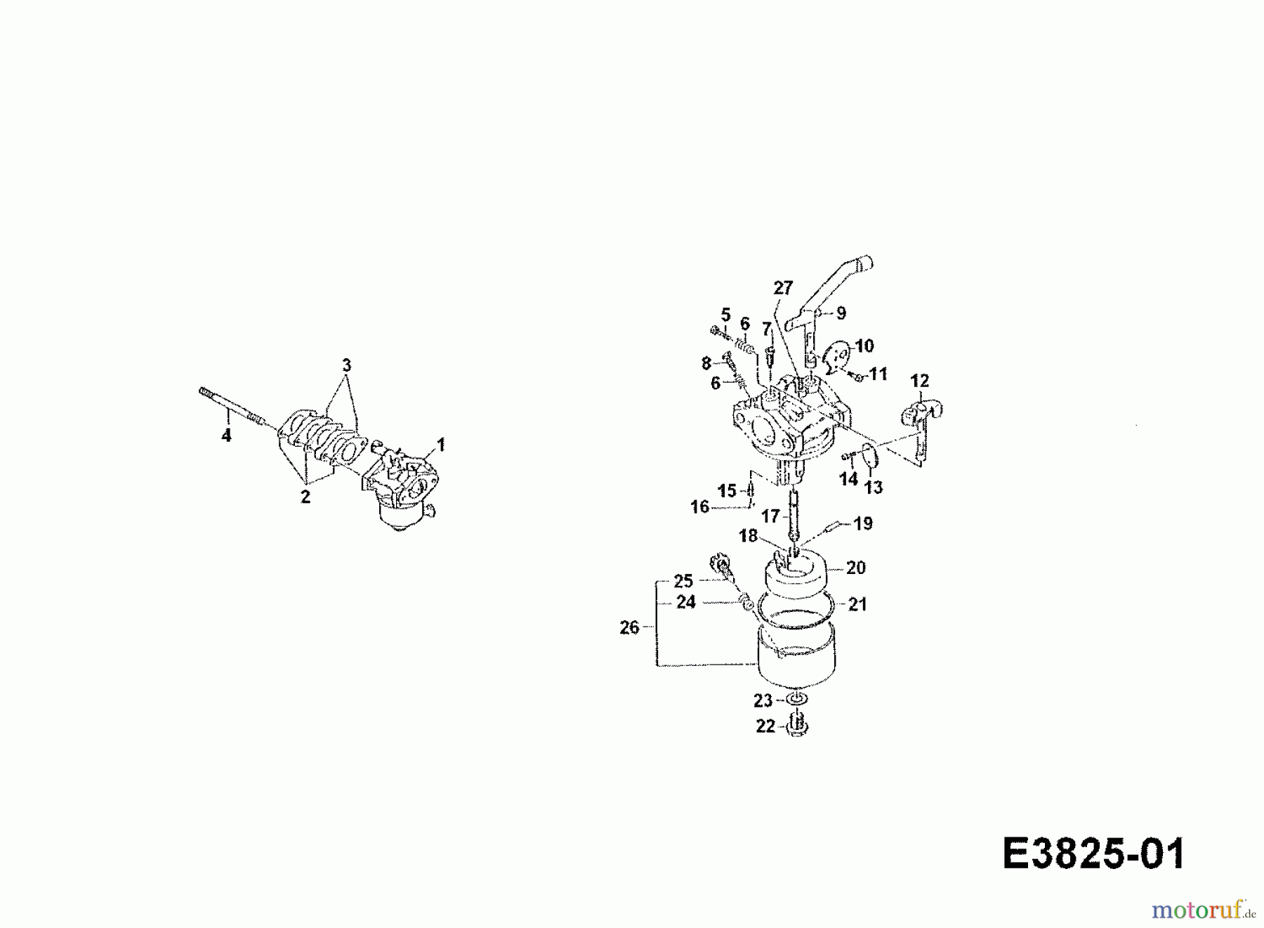  Gutbrod Multi purpose two wheel tractor G 650 56A-650-604  (1998) Carburetor