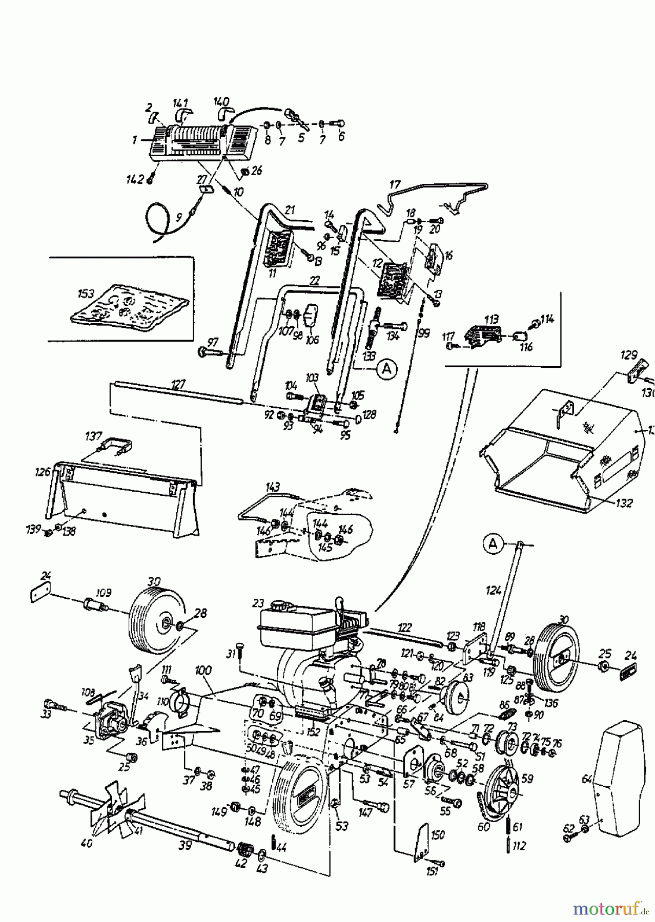  Yard-Man Scarificateur thermique VS 550 16APL01U643  (1998) Machine de base