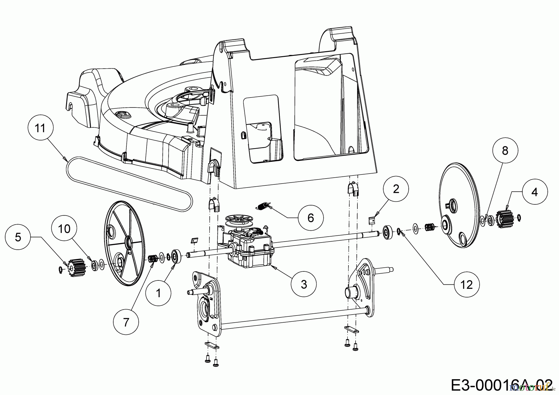  WOLF-Garten Expert Petrol mower self propelled Expert 46 B S 12A-YA5L650  (2018) Gearbox, Belt