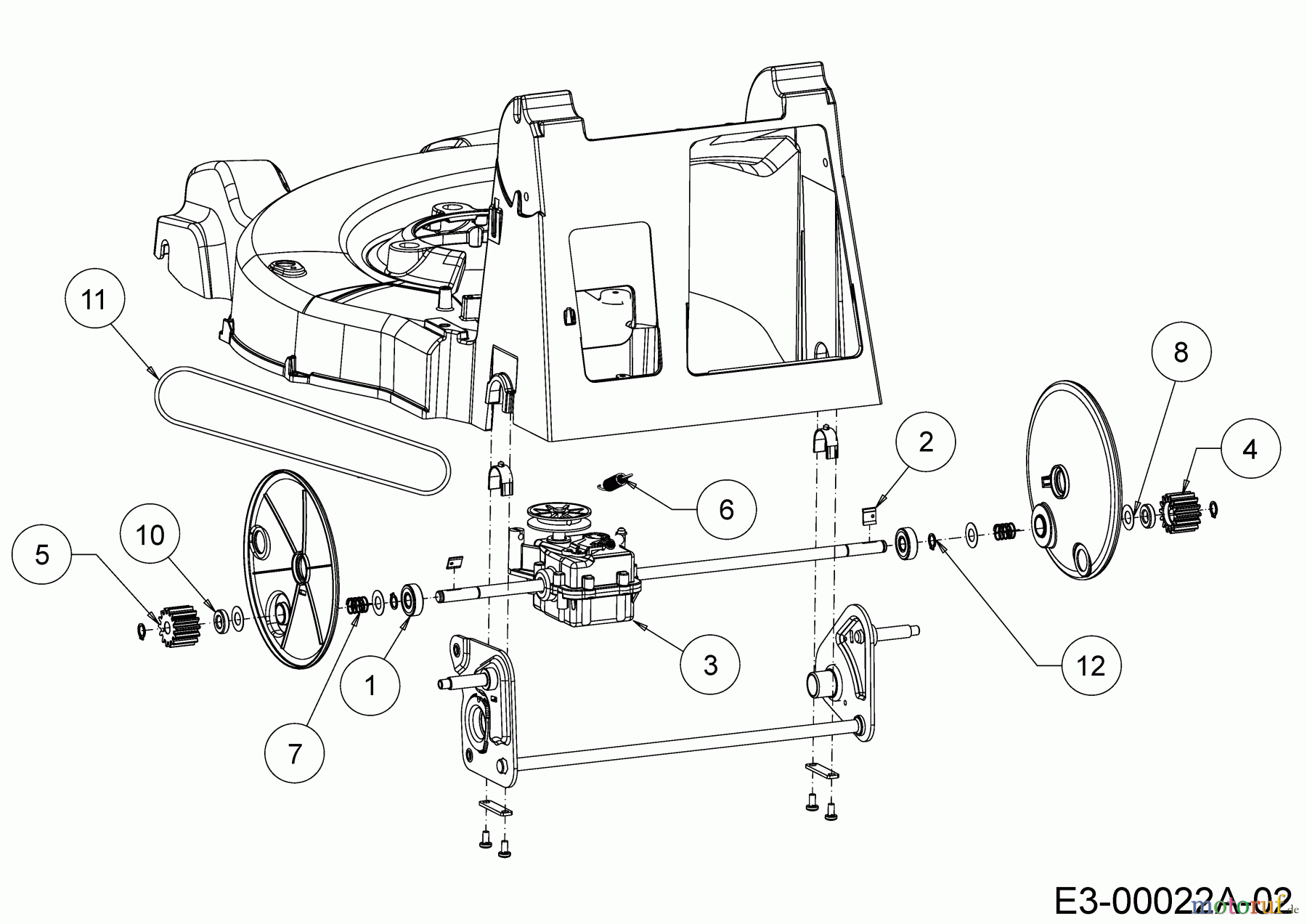  WOLF-Garten Expert Petrol mower self propelled Expert 53 B S 12A-ZA7F650  (2018) Gearbox, Belt