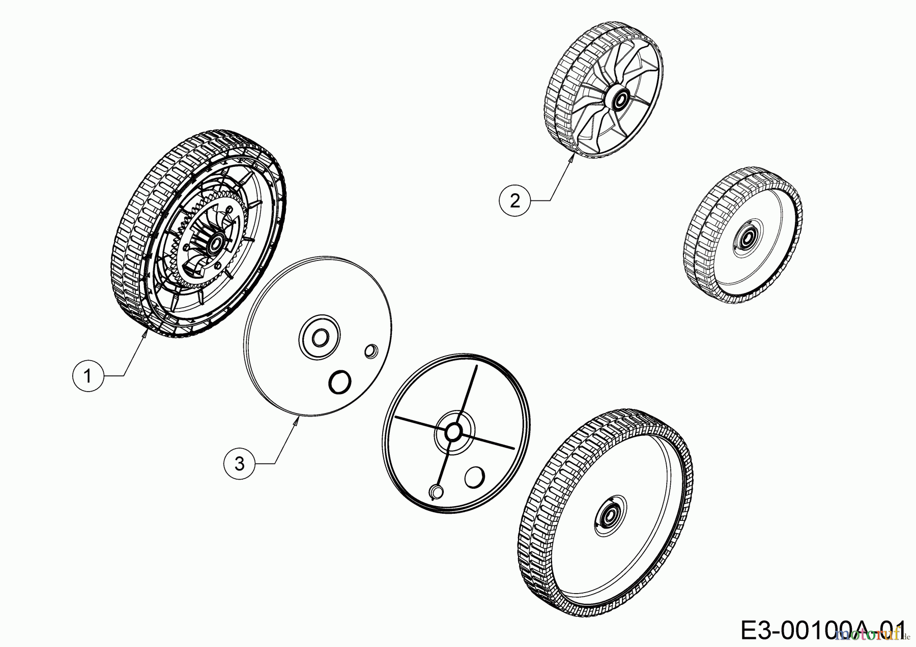  Wolf-Garten Petrol mower self propelled WA 460 AHW 12C-TV5E650  (2018) Wheel dust covers, Wheels