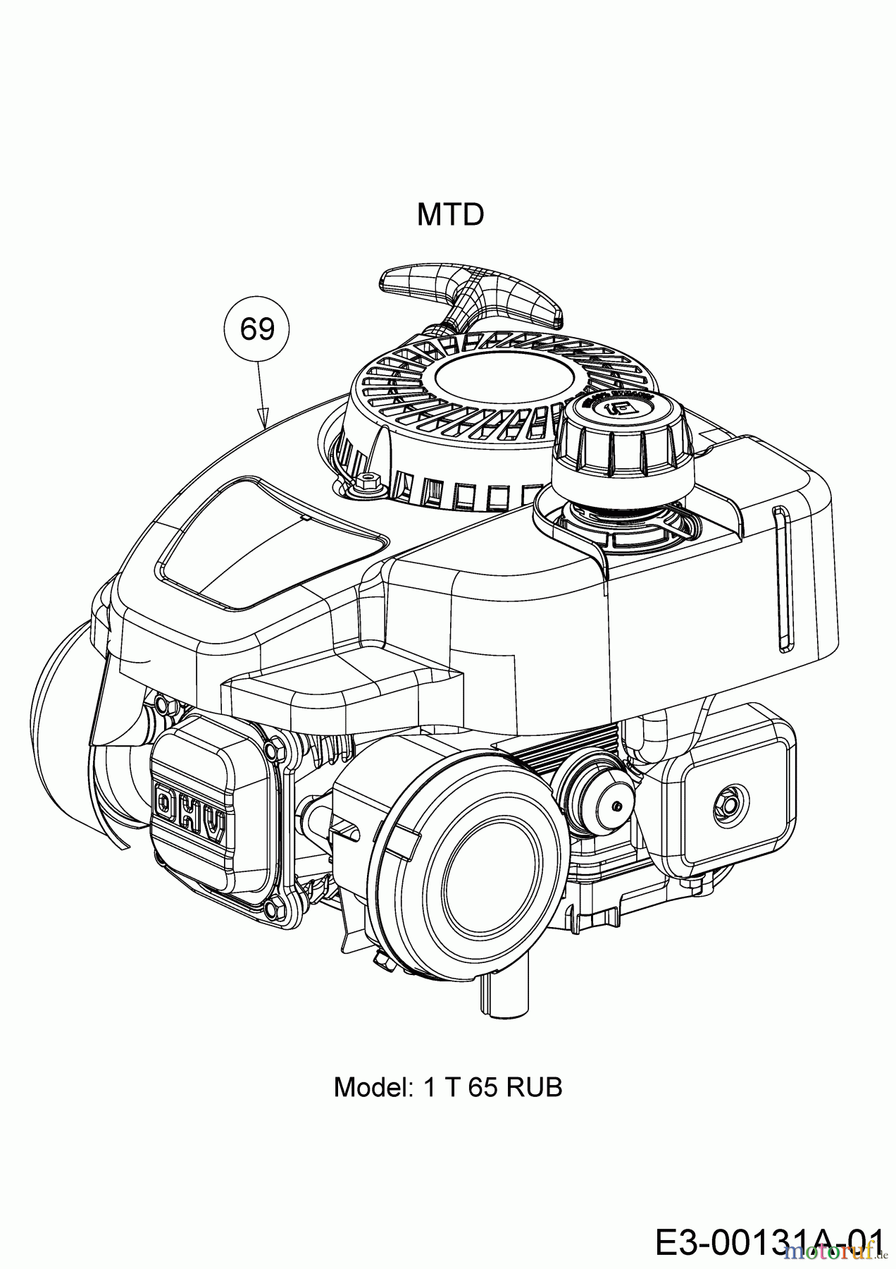  MTD Petrol mower Y 600 PM 11A-A0S5329  (2018) Engine MTD