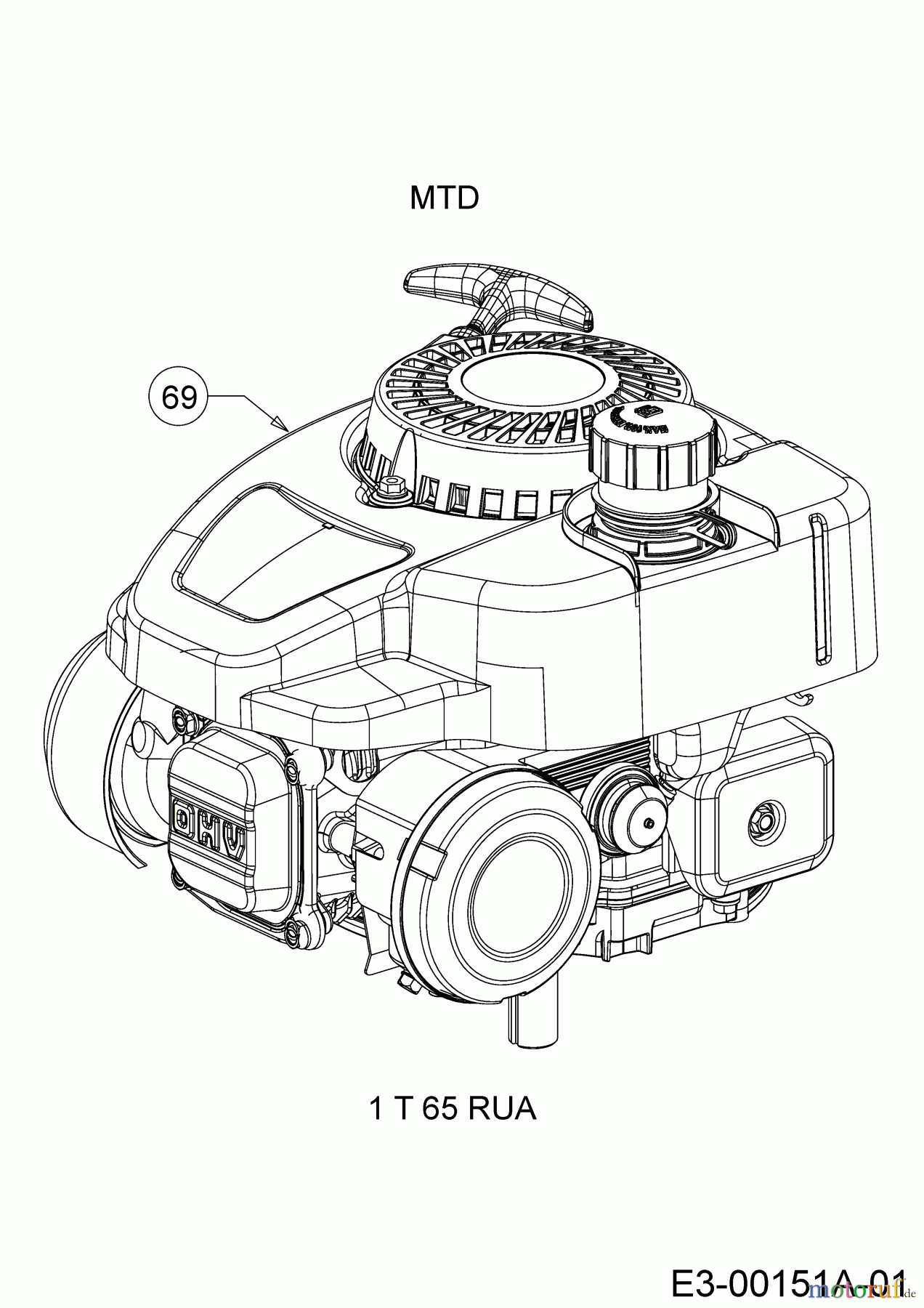  MTD Petrol mower Y 600 PM 11A-A0S5329  (2015) Engine MTD