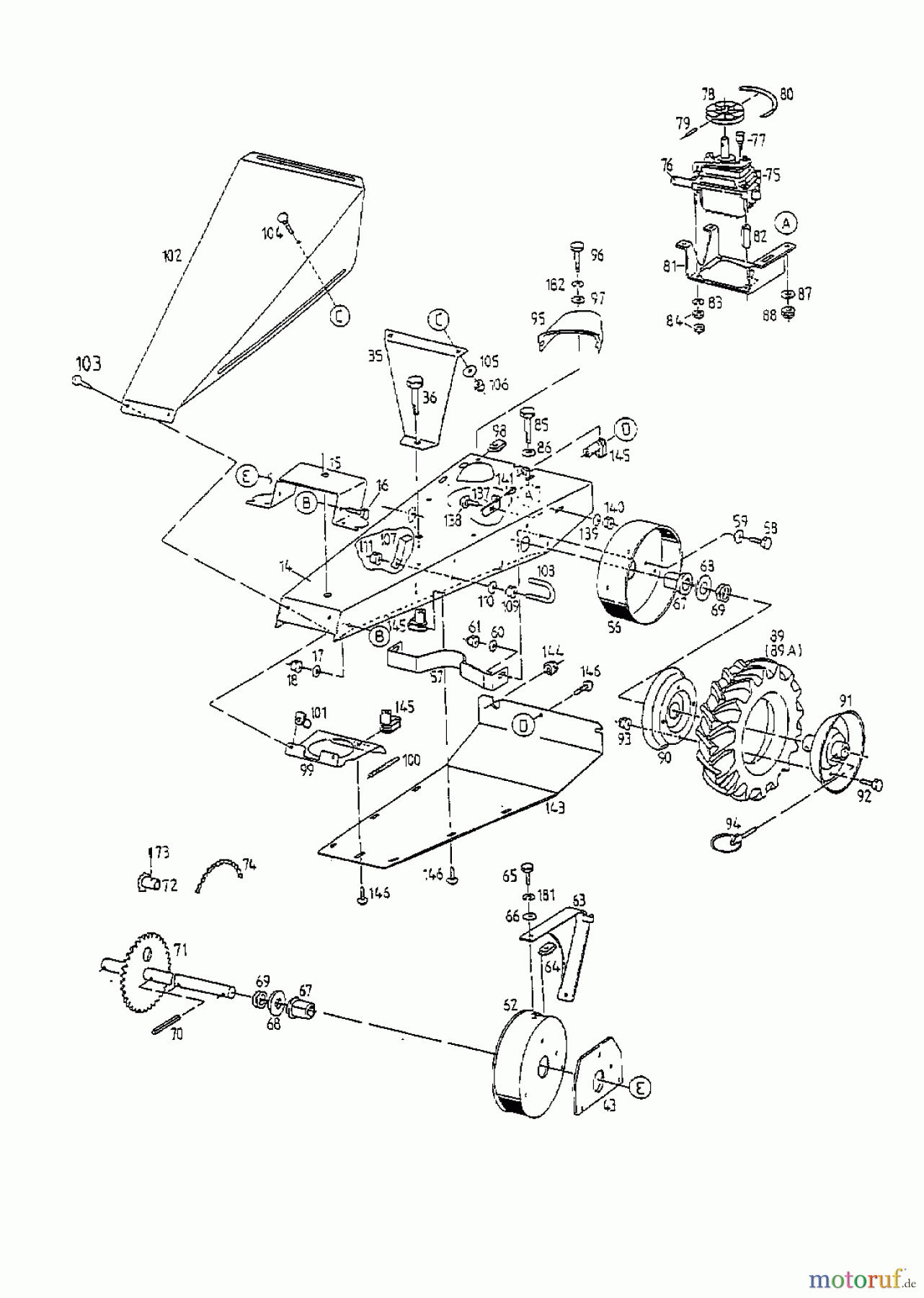  Gutbrod Cutter bar mower BM 700 17A-700-604  (1999) Drive system, Wheels