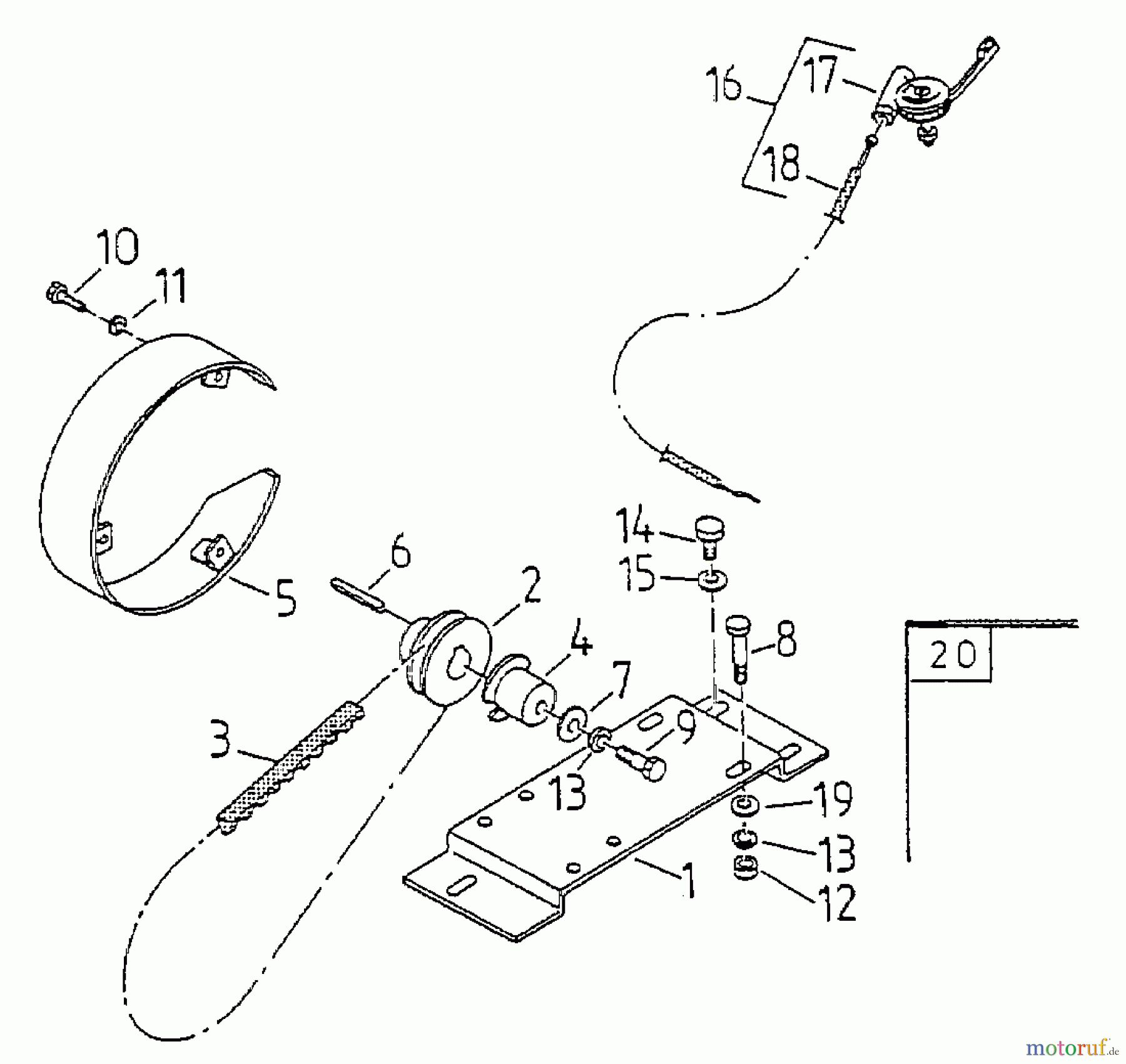  Gutbrod Cutter bar mower BM 107 07517.05  (1998) Drive system