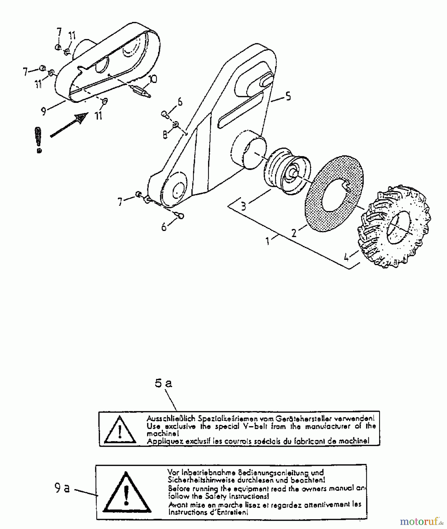  Gutbrod Cutter bar mower BM 91 17A-091-604  (1999) Wheels