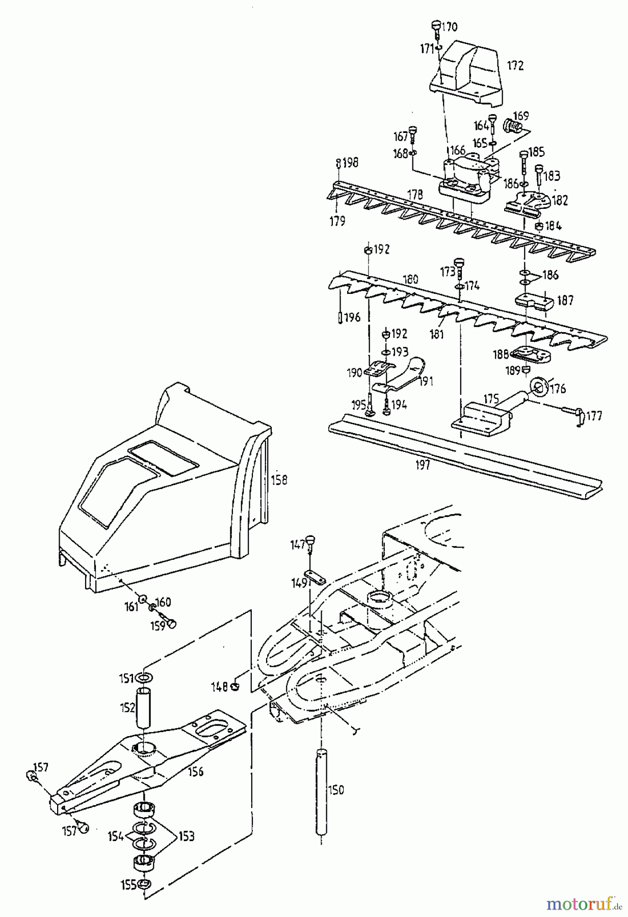  Gutbrod Cutter bar mower BM 710 17A-710-604  (1999) Cutting drive, Cutter bar