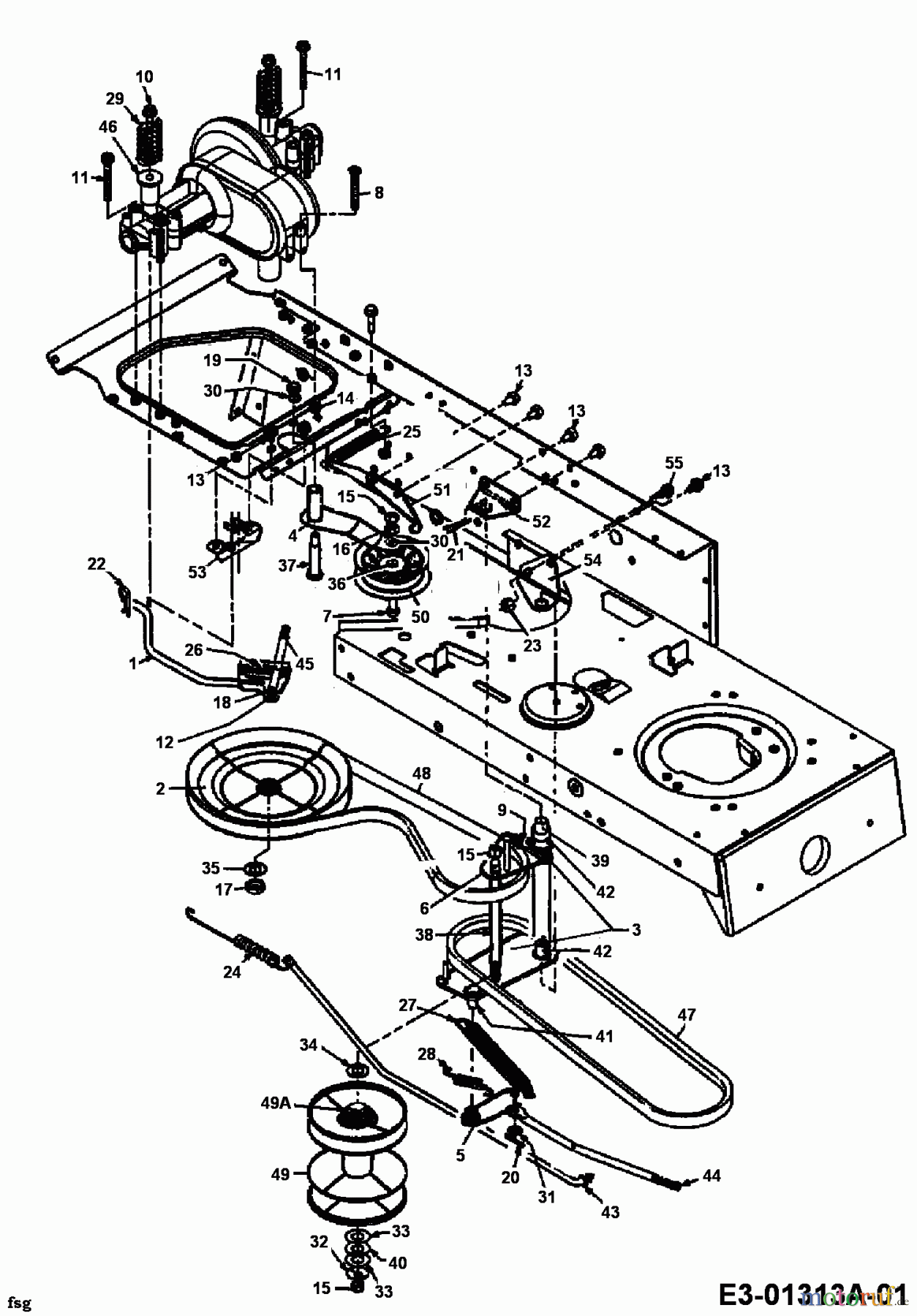  Brill Rasentraktoren (MTD Handelsmarke) Rasentraktoren 102/13 RTH 136N767N629  (1996) Fahrantrieb