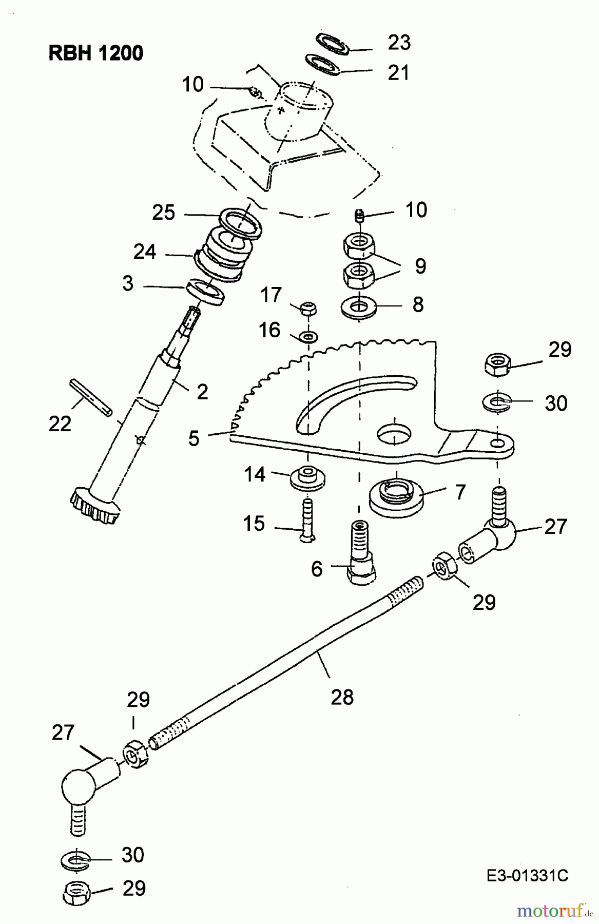  Cub Cadet Lawn tractors RBH 1200 13AU120M603  (2004) Steering