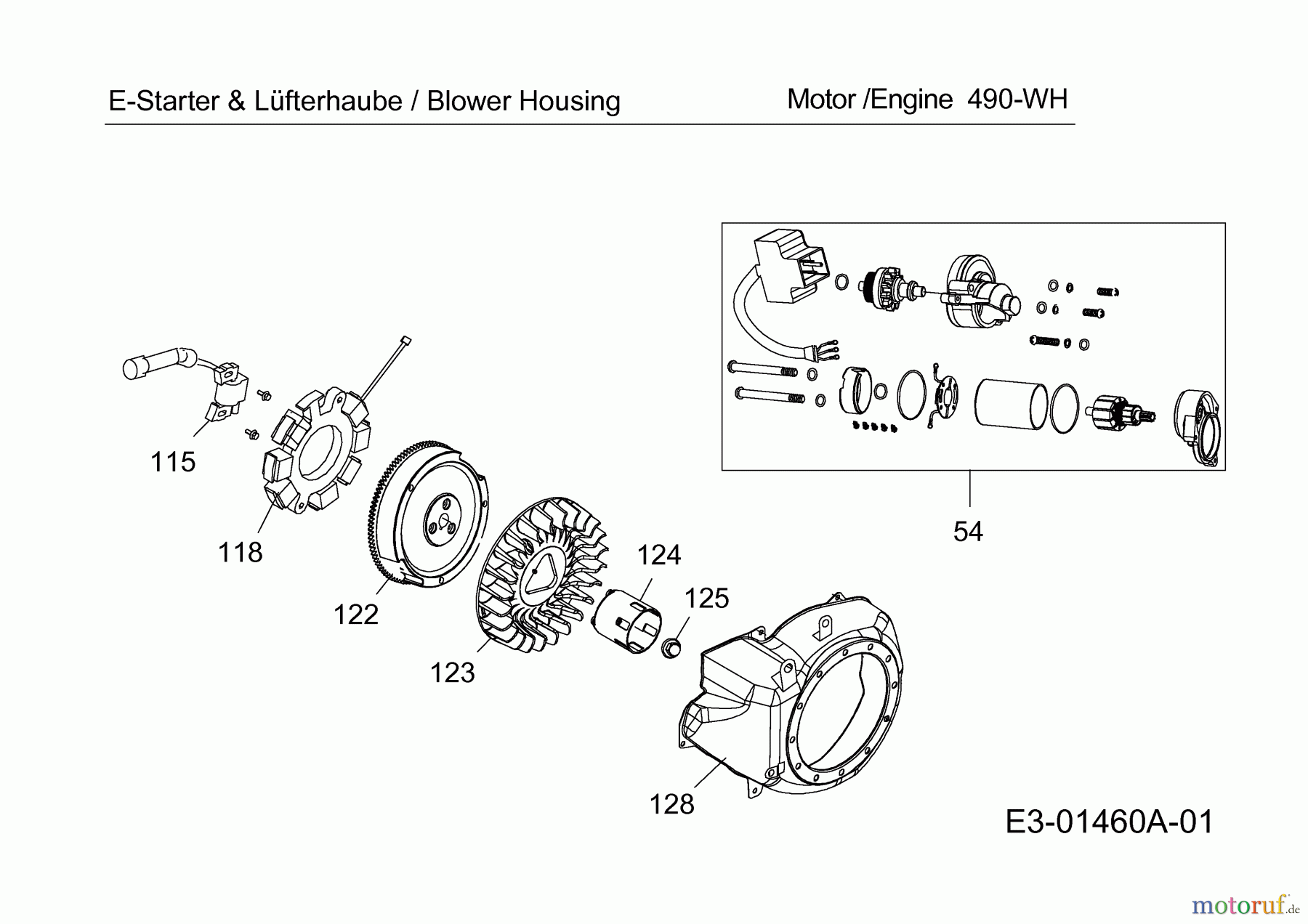  MTD-Engines MTD horizontal 490-WH 752Z490-WH  (2013) Flywheel, Ignition coil, Electric Starter