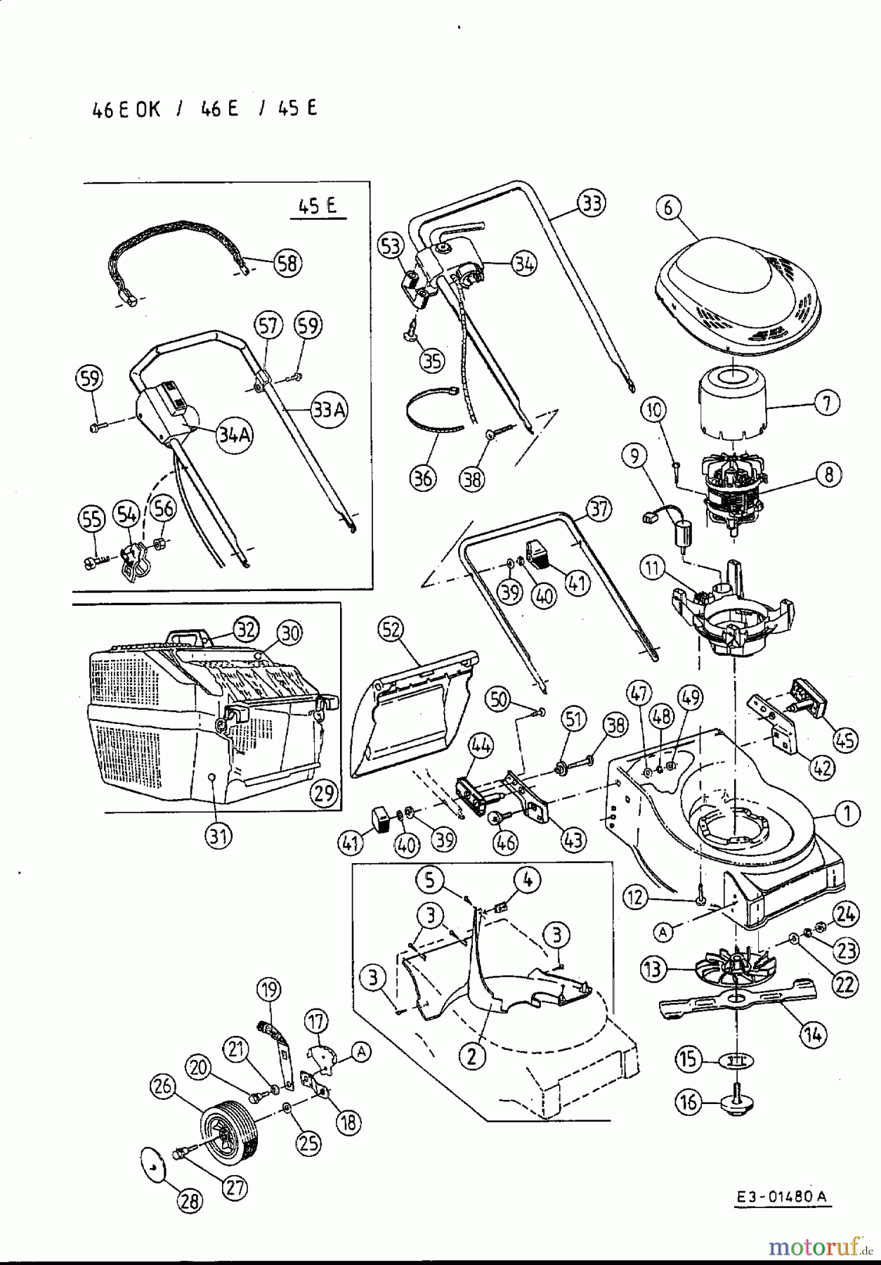 Ok Electric mower 46 EOK 18C-66G-667 (2001) Basic machine