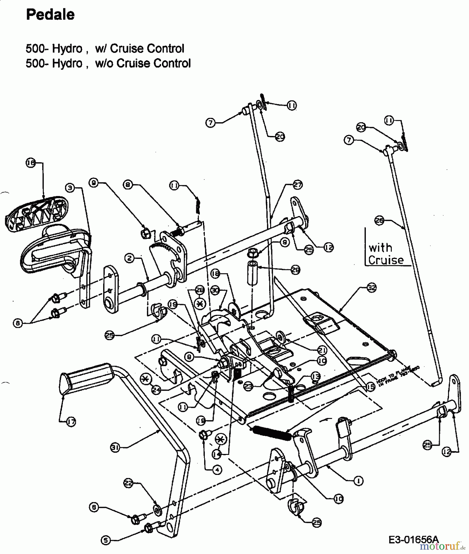 MTD Lawn tractors SN 180 H 13BQ518N678  (2003) Pedals