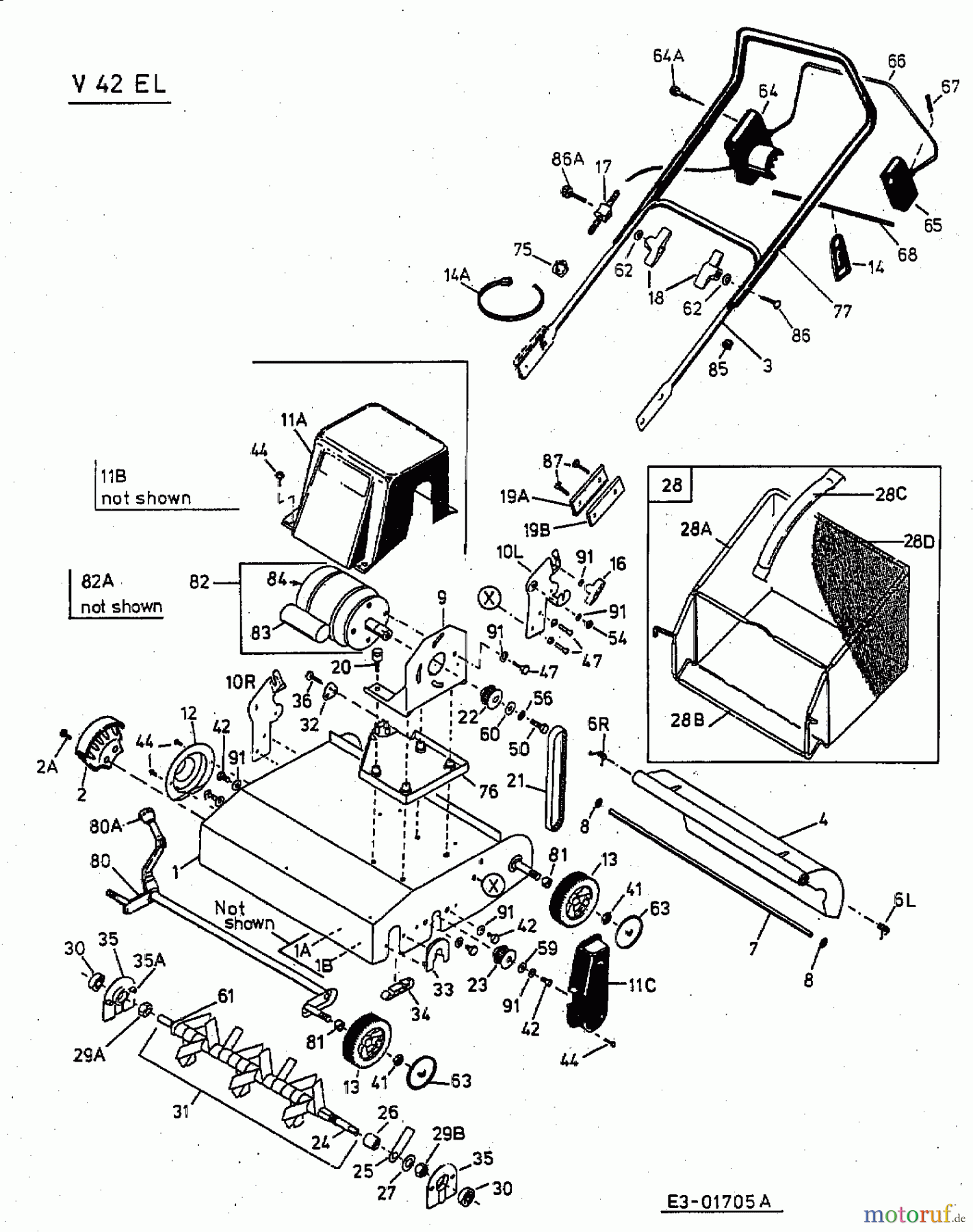  Fleurelle Scarificateur électrique V 42 EL 16BEM0G-619  (2003) Machine de base