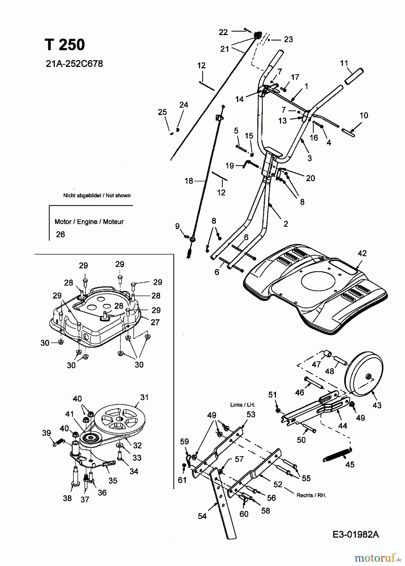  MTD untill 2011 Tillers T 250 21A-252C678  (2005) Basic machine