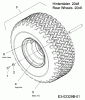 Bolens BL 200 H 13A4791-684 (2007) Listas de piezas de repuesto y dibujos Rear wheels 20x8