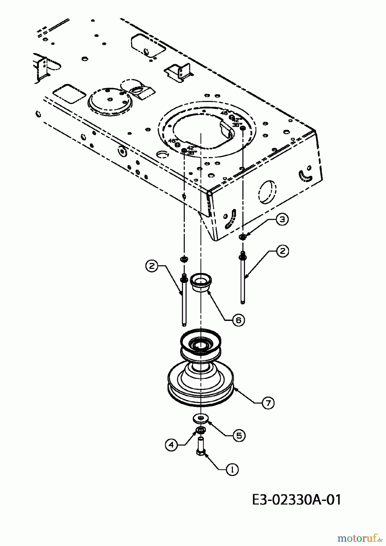 Stiga (MTD) Lawn tractors 12,5-96 13AC660F647 (2005) Engine pulley