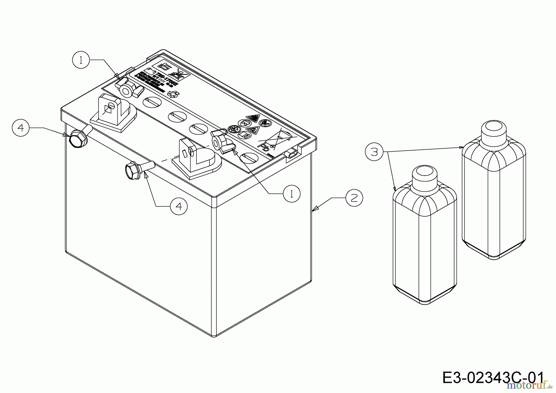  Edena Lawn tractors MA 16 B 96 H 13CM79TF630  (2013) Battery