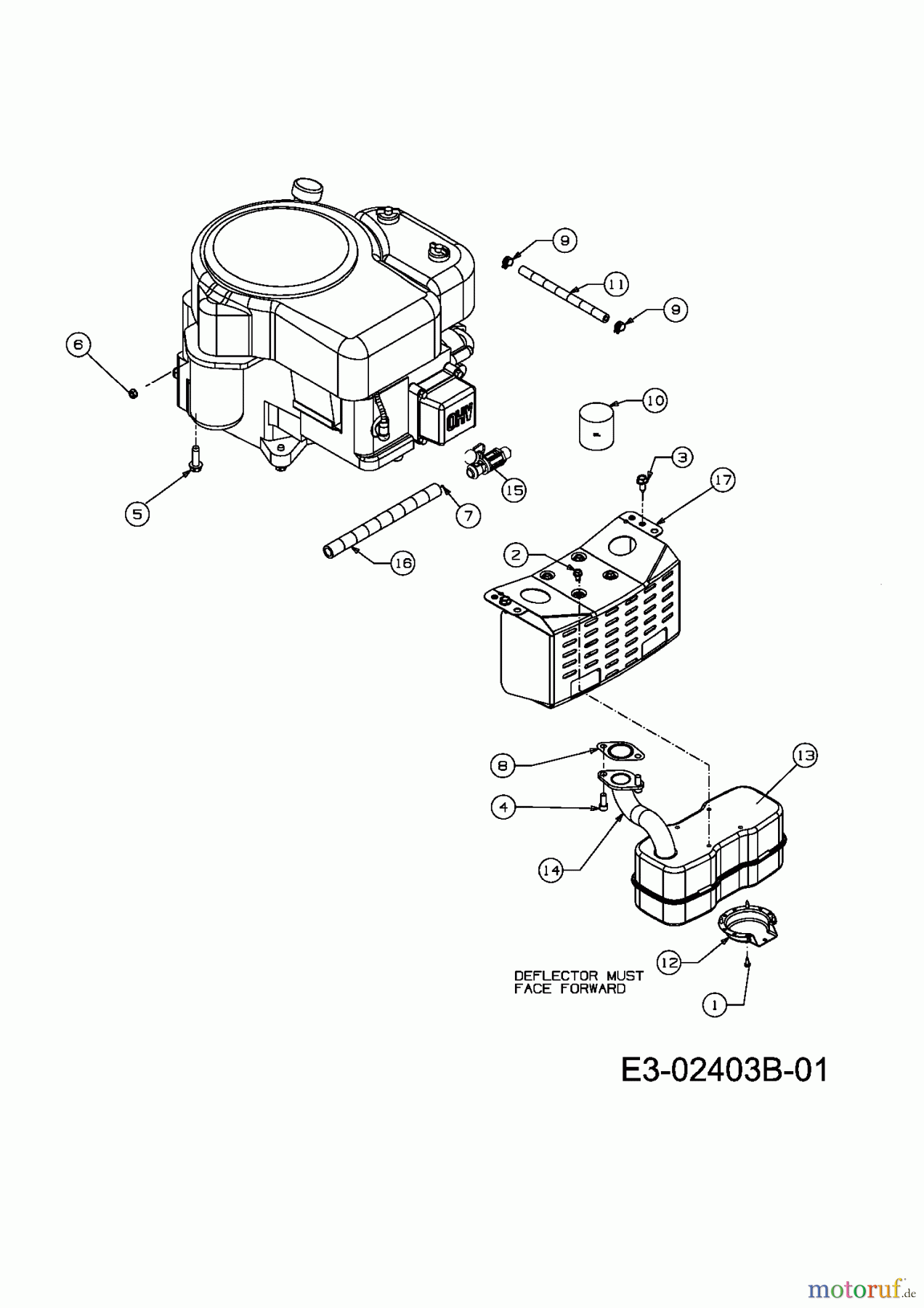  MTD Lawn tractors 175/105 H 13A3497N676  (2008) Engine accessories