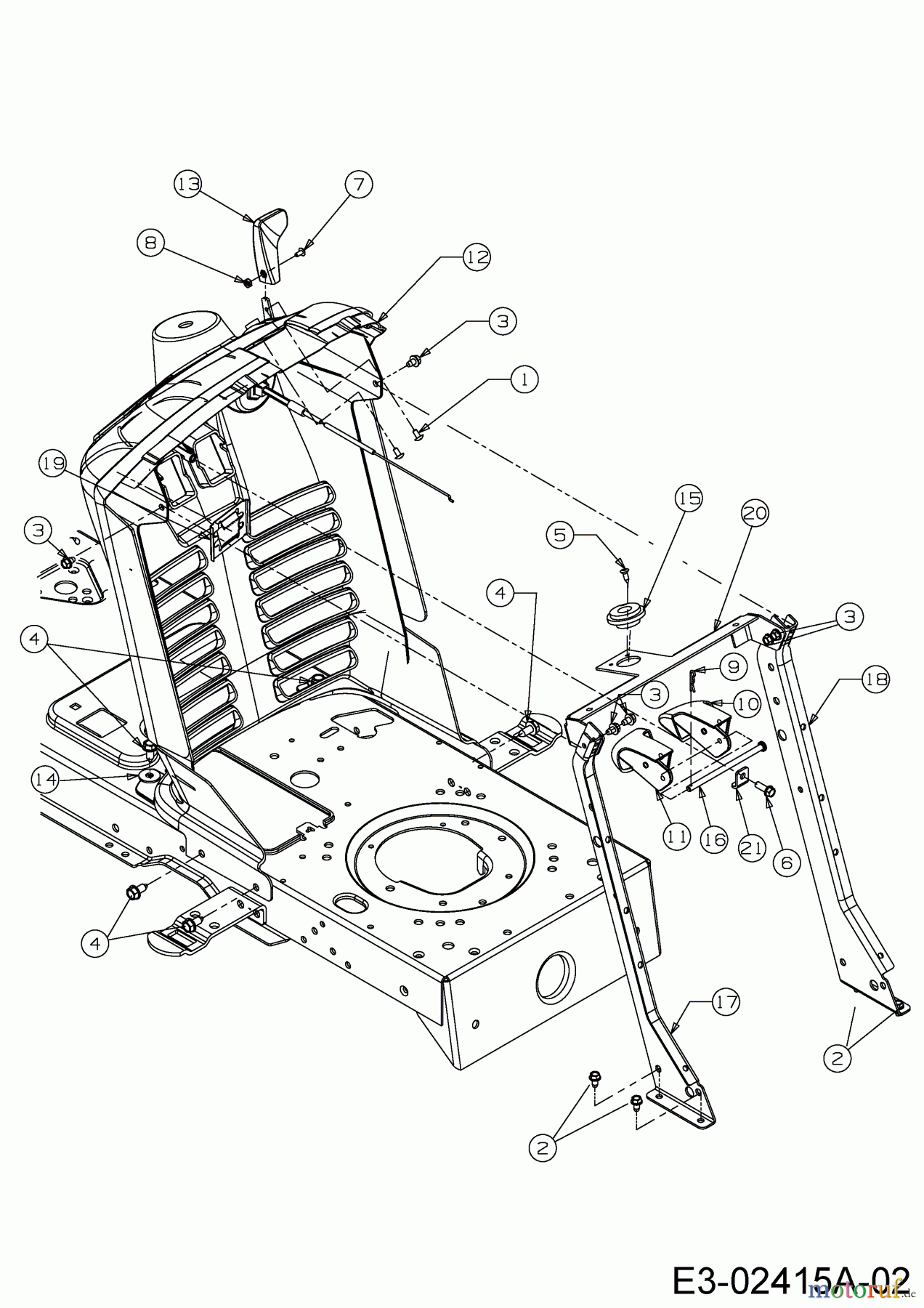  Cub Cadet Lawn tractors CC 1020 RD 13AE51CN630  (2006) Dashboard from 04.01.2006