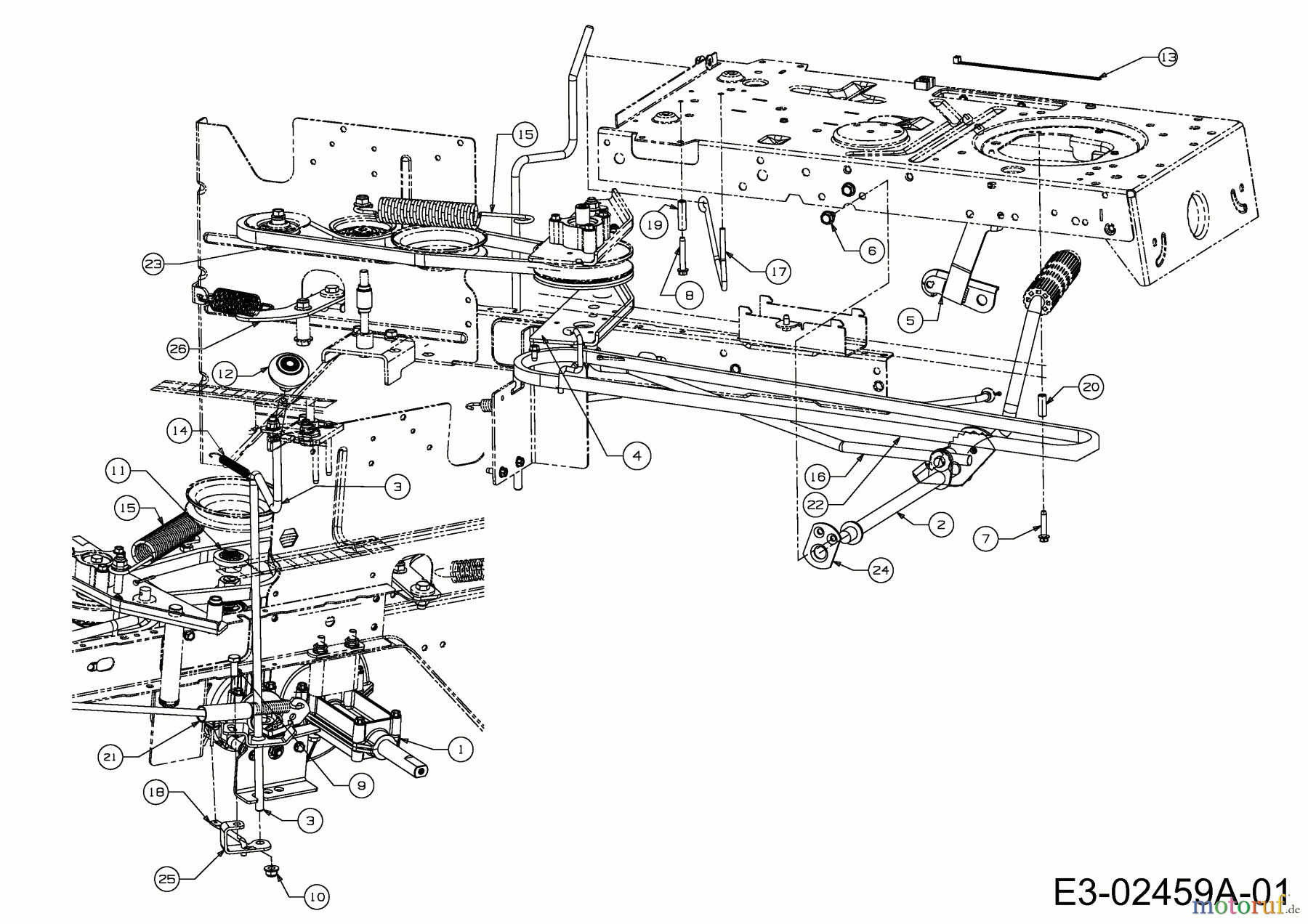  Cub Cadet Lawn tractors CC 714 TN 13B277DN603  (2014) Drive system, Pedals