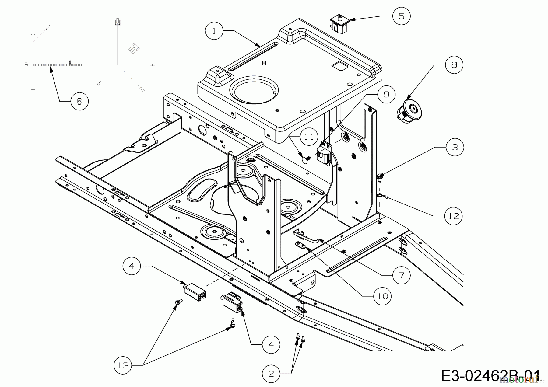  MTD Lawn tractors Minirider 60 SD 13A625JC600  (2016) Electric parts