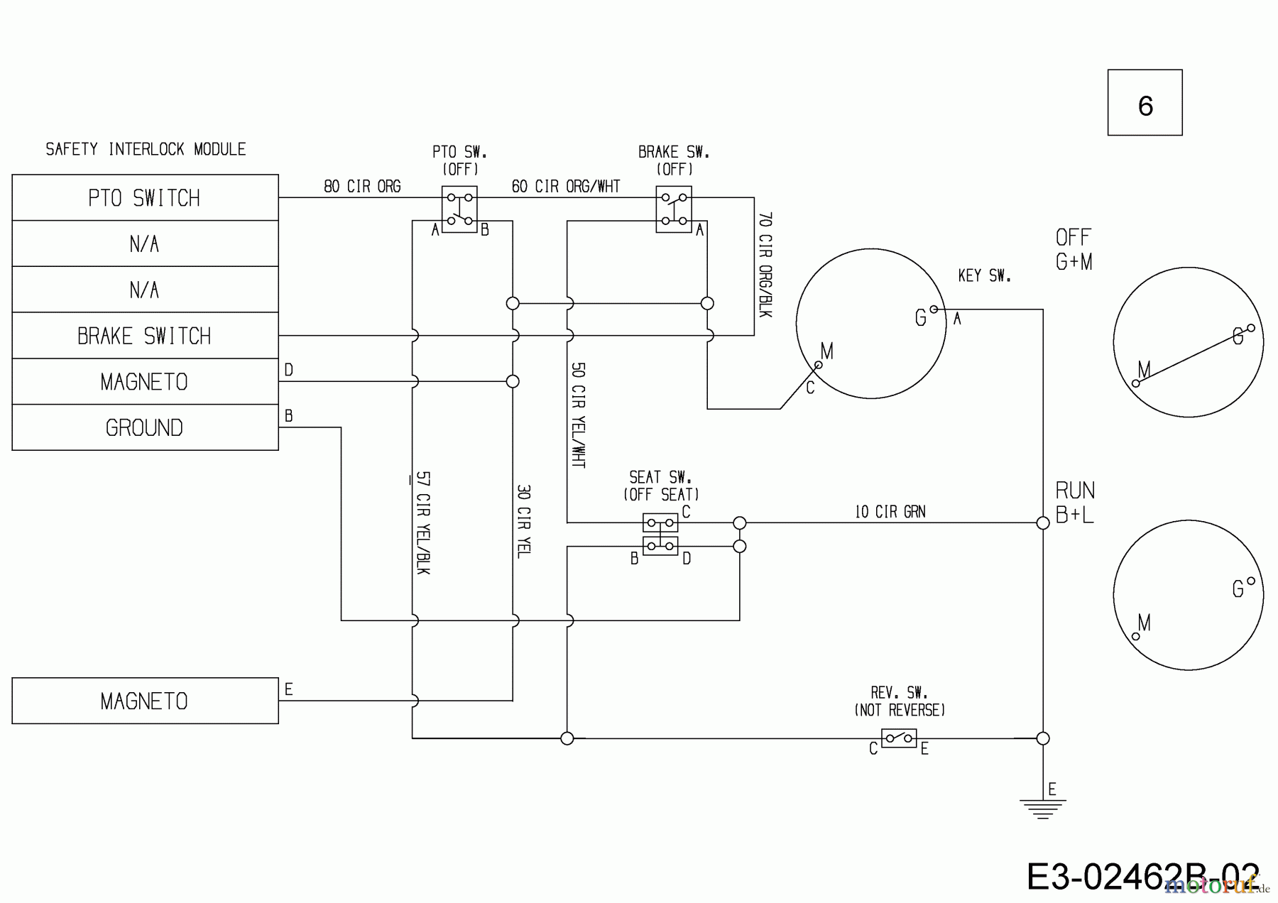  MTD Lawn tractors Minirider 60 SD 13A625JC600  (2015) Wiring diagram